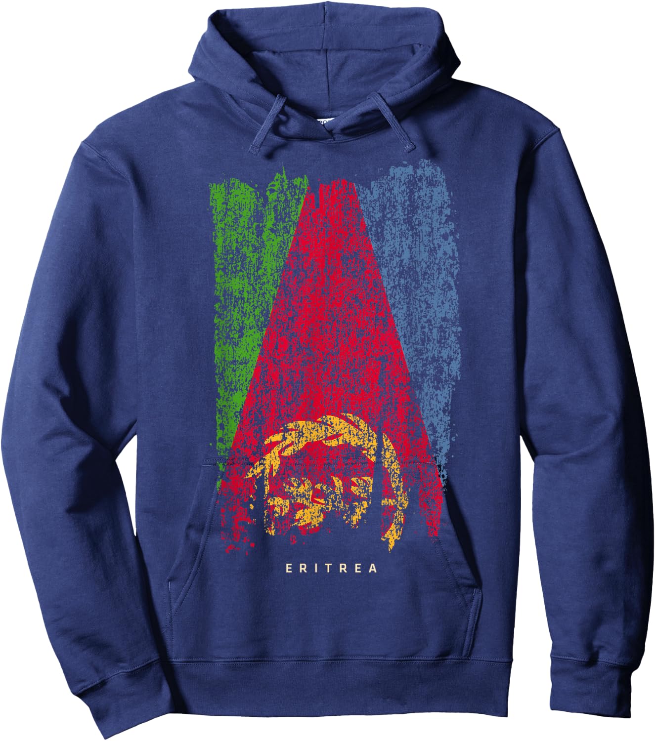 Vintage Eritrea Retro Eritrean Flag Shirt Hoodie - Hoodie | Navy