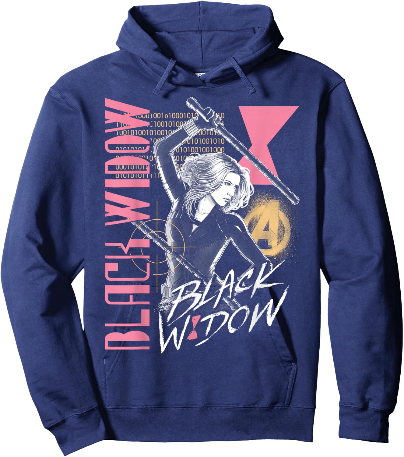 Marvel Black Widow Retro Collage Hoodie - Hoodie | Navy