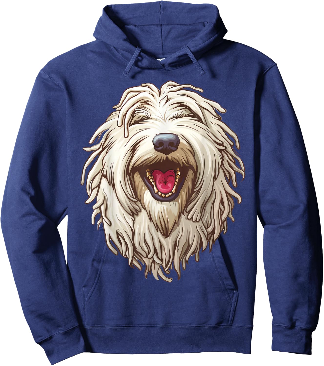 Komondor | Hungarian sheepdog | Cartoon Artwork Hoodie - Hoodie | Navy