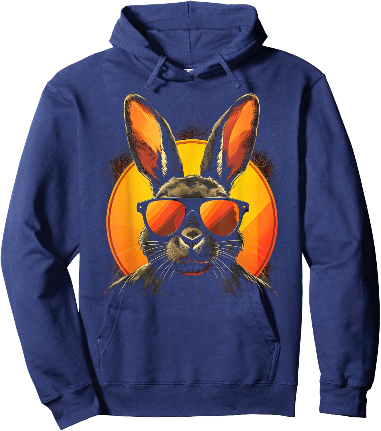 Cooler Haase Bunny mit Sonnenbrille Ostern Hoodie - Hoodie | Navy