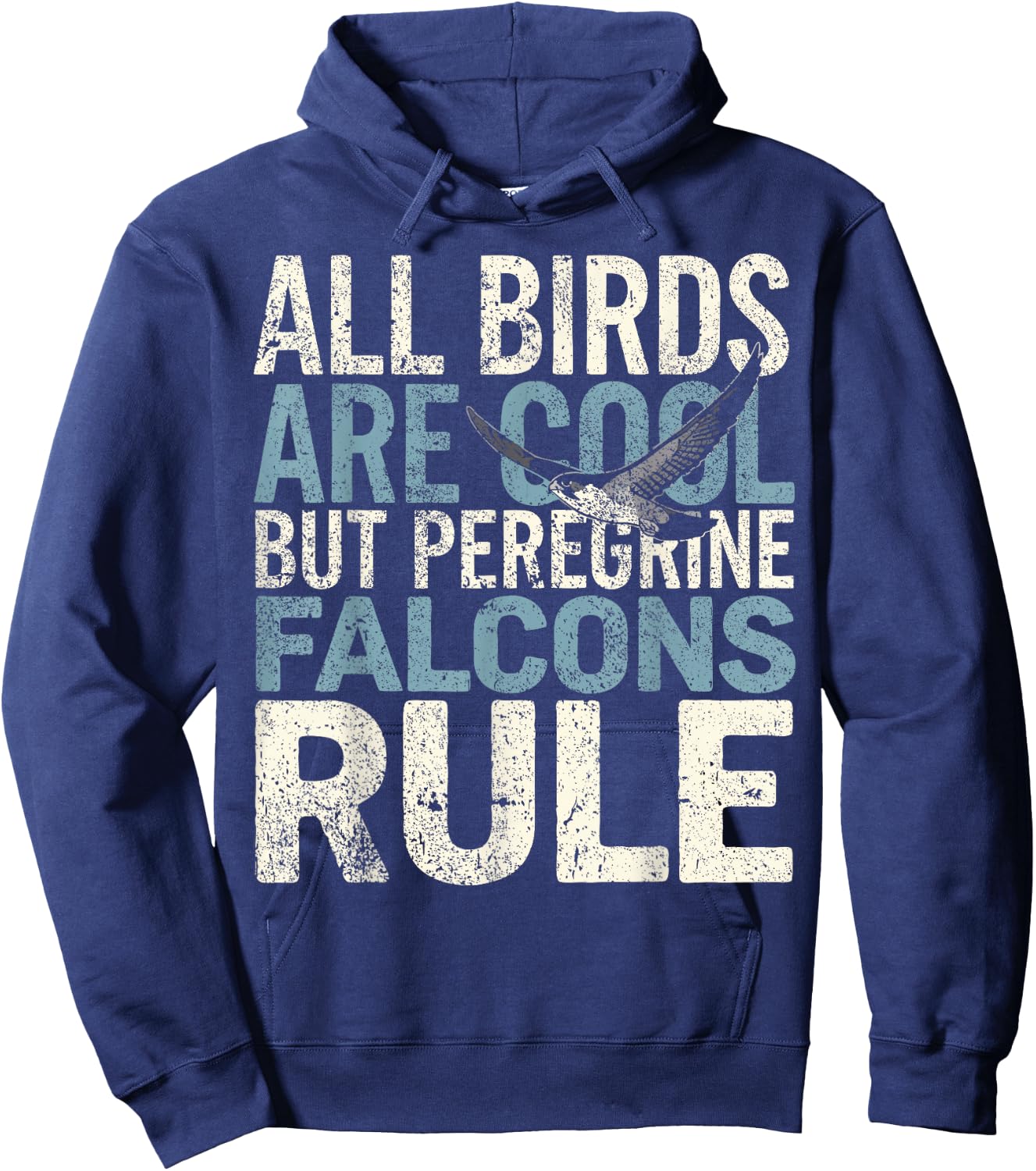 Falconer Peregrine Falcons Rule Falconry Hoodie - Hoodie | Navy