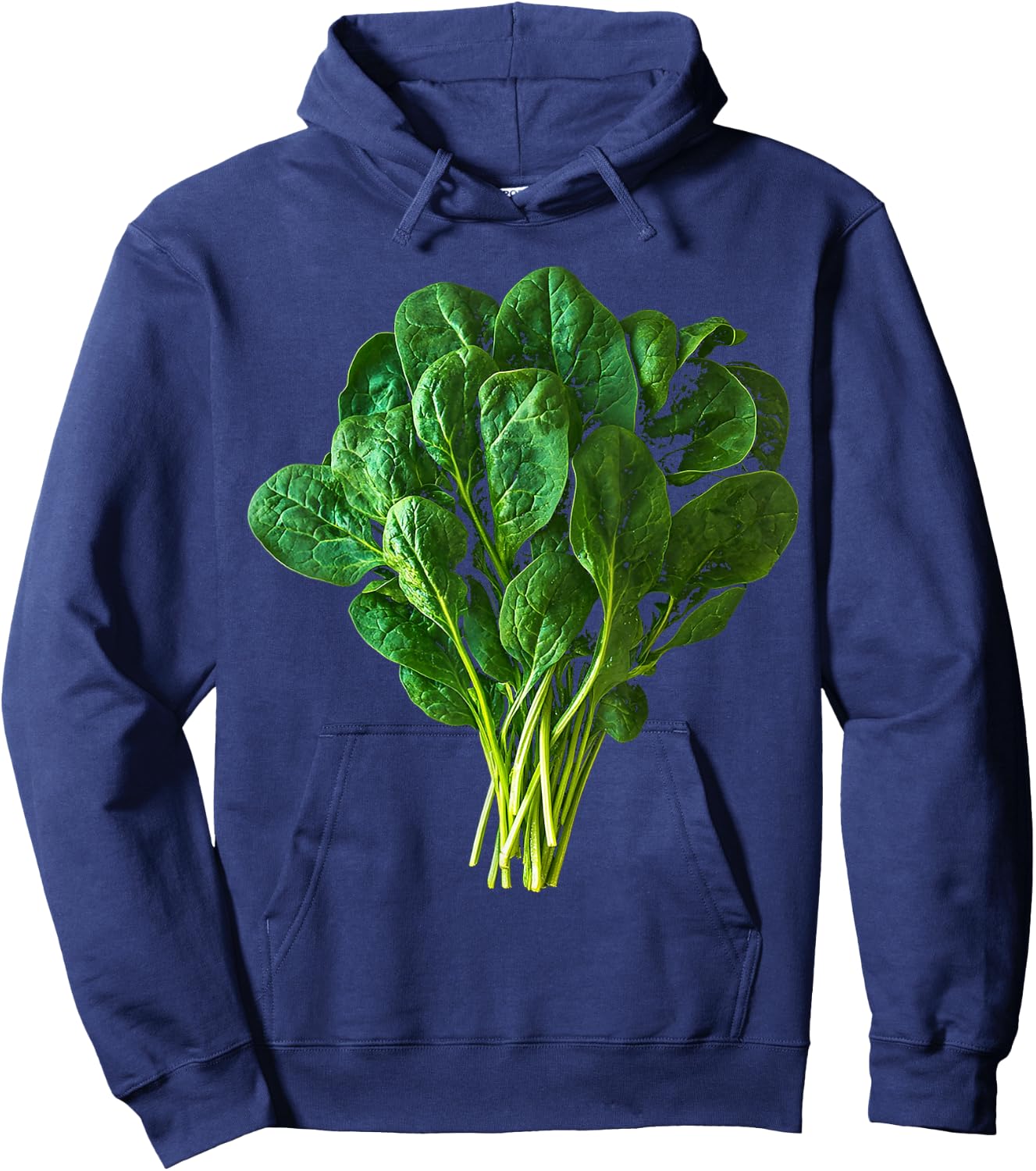 Spinach Spinach Pattern Illustration, Black, S Hoodie - Hoodie | Navy