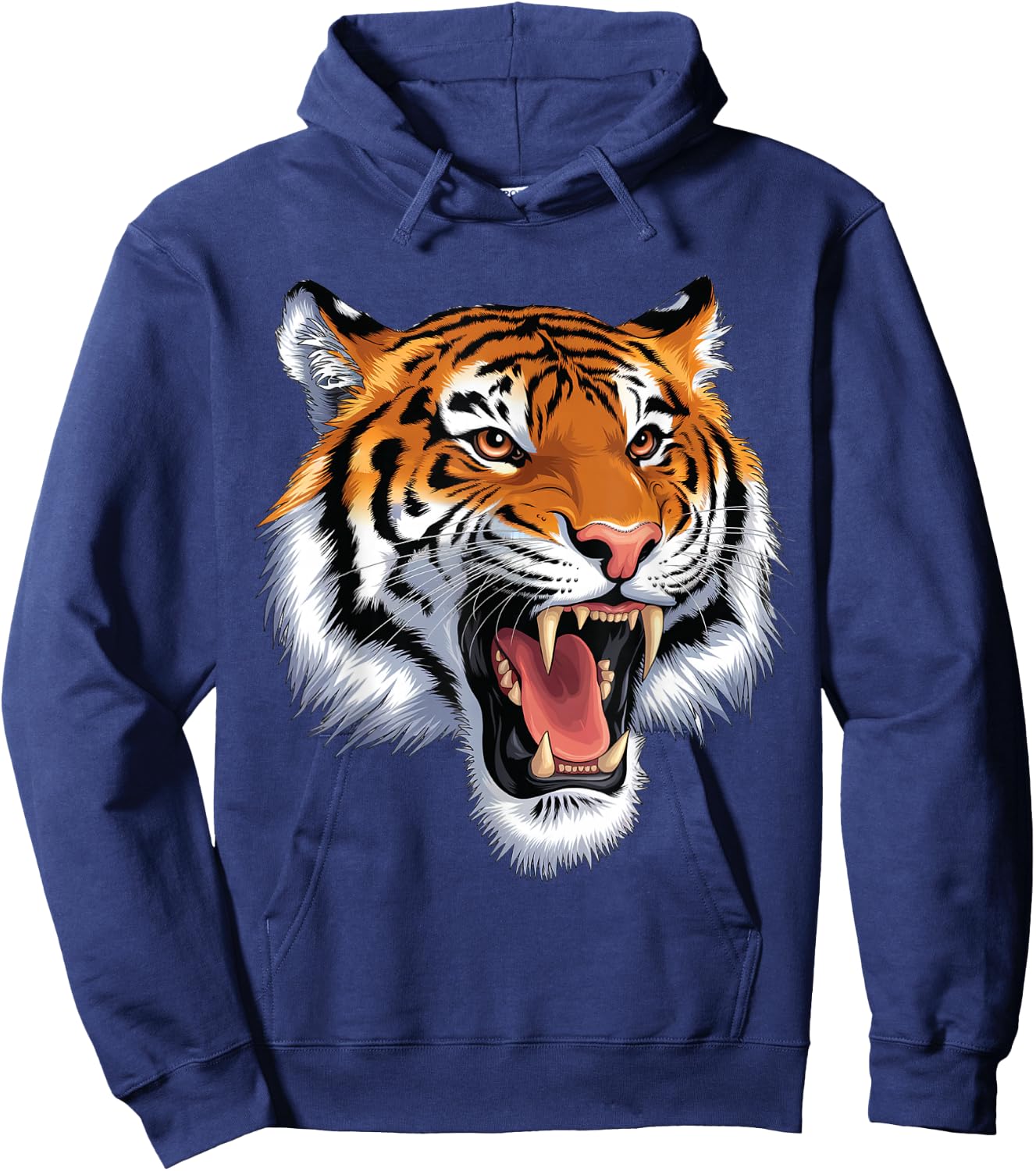 Tiger Roar Vintage Roaring Bengal Tiger Lovers Hoodie - Hoodie | Navy