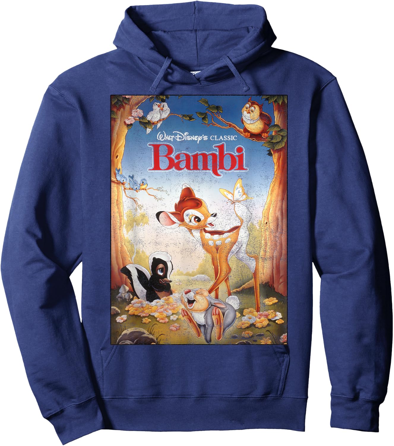 Disney Bambi Friendships Poster Hoodie - Hoodie | Navy