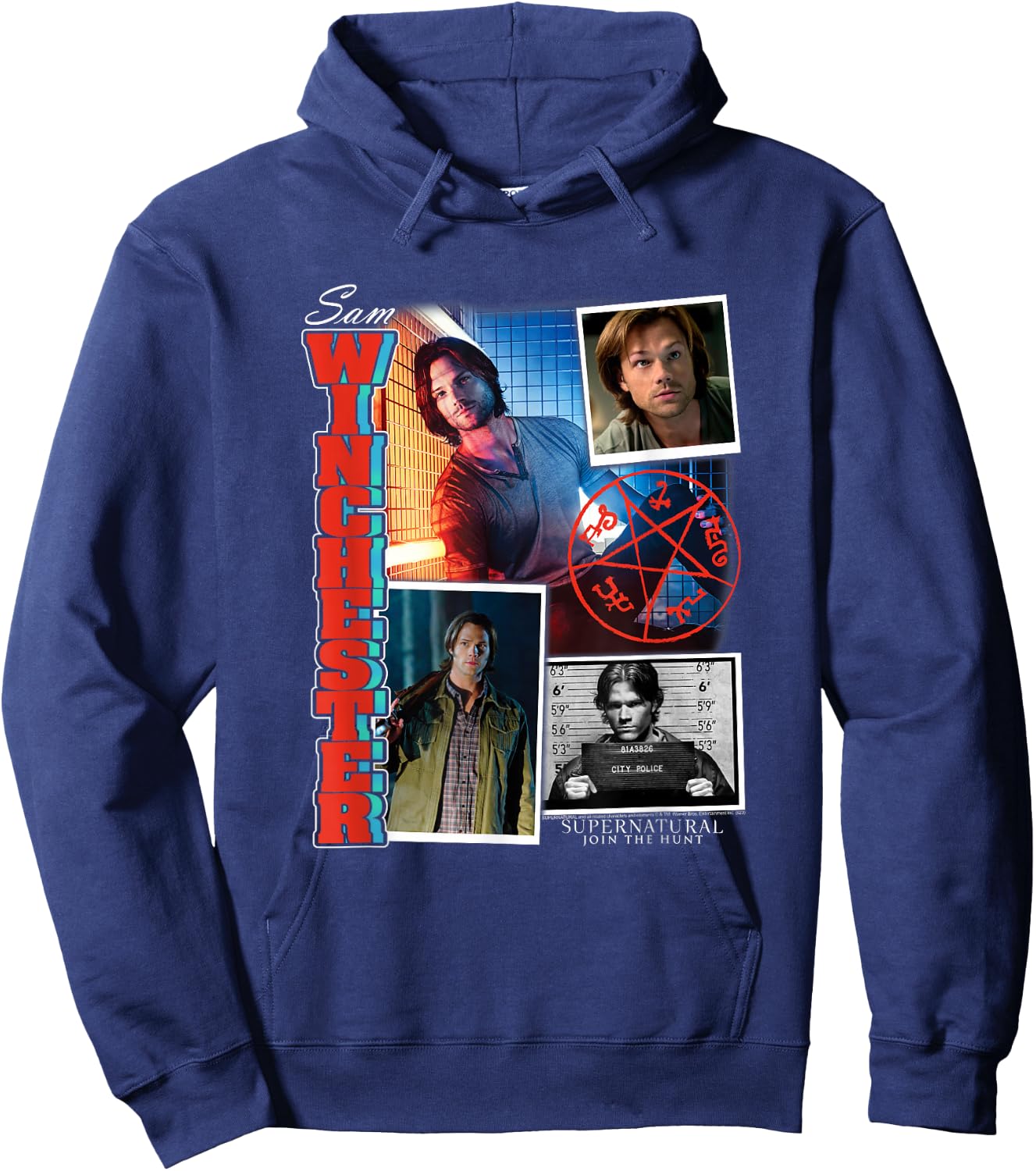 Supernatural Sam Winchester Collage Hoodie - Hoodie | Navy