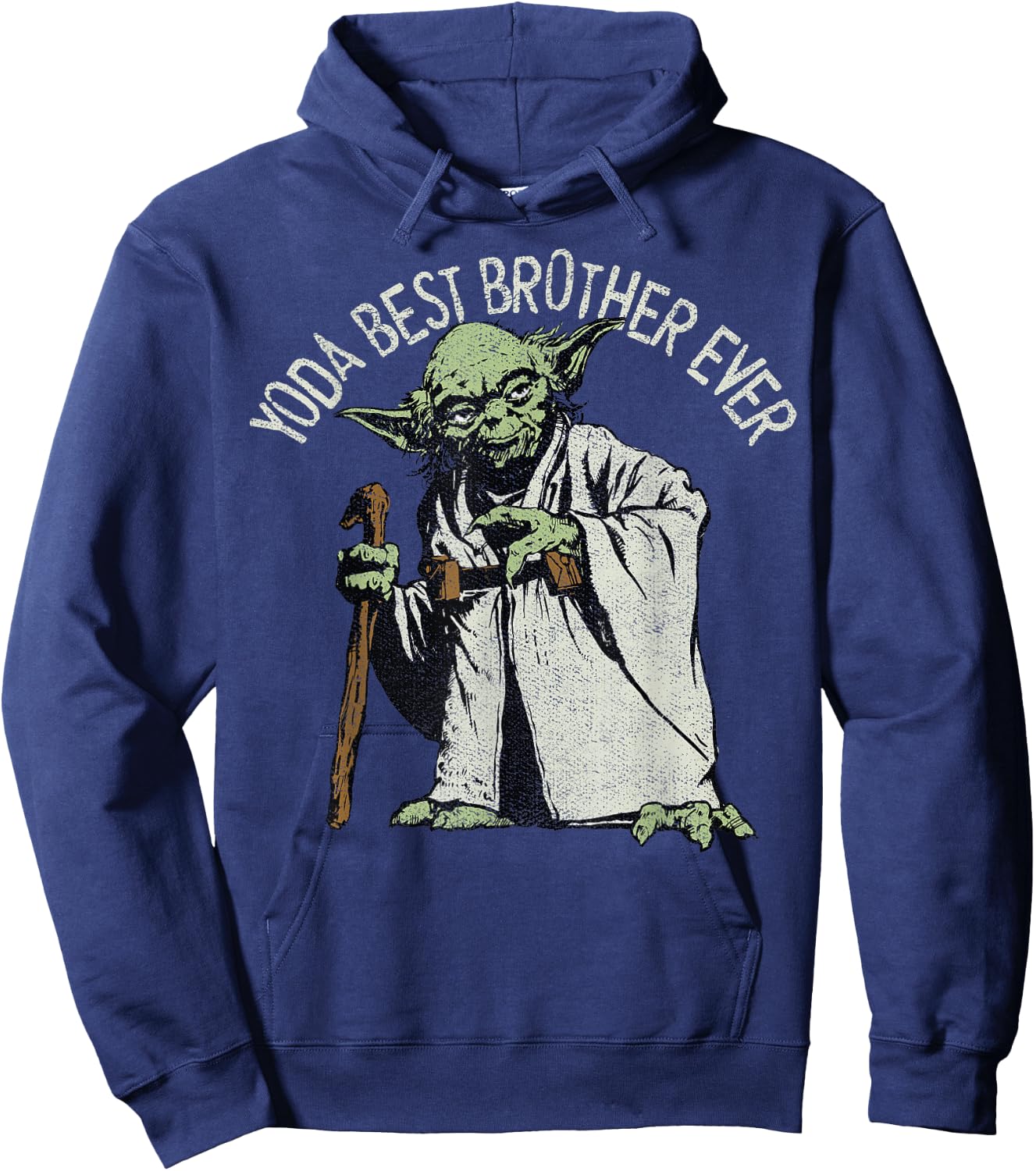 Star Wars Yoda Best Brother Ever Portrait Hoodie - Hoodie | Navy