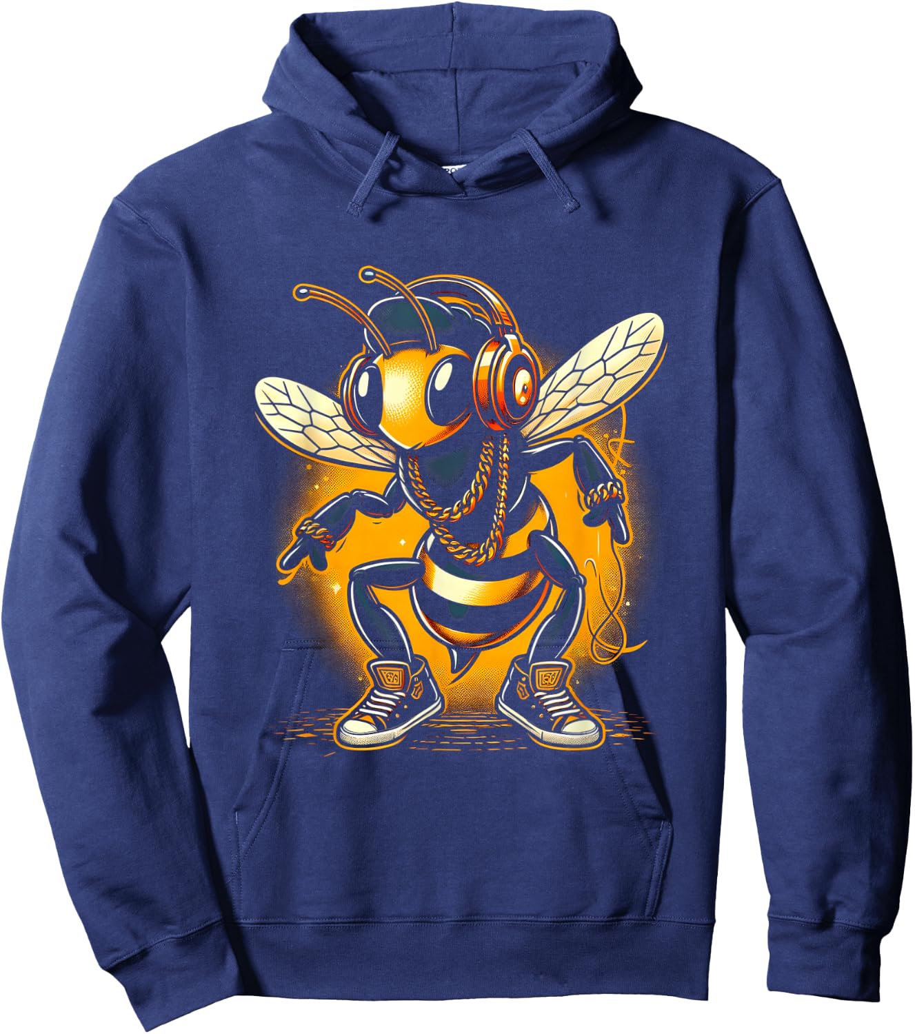 Cool Bees Hip Hop Rap Old School Hoodie - Hoodie | Navy