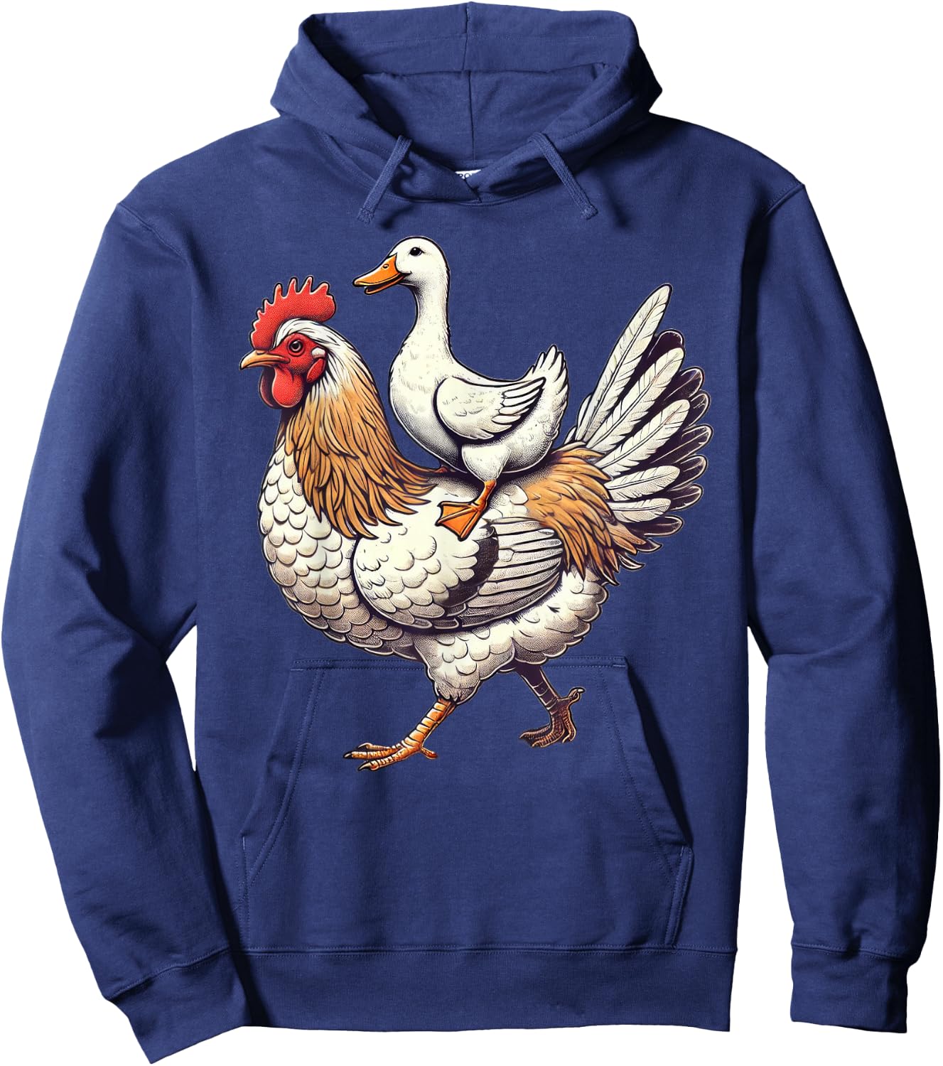 Cute Duck Chicken Hoodie - Hoodie | Navy