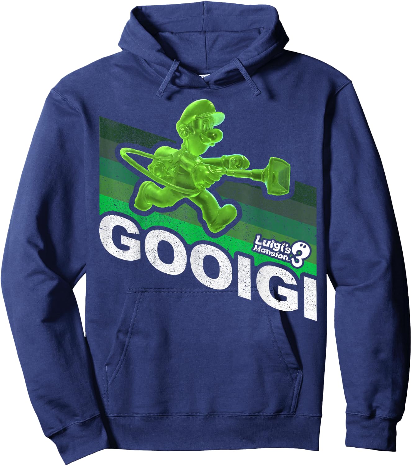 Luigi's Mansion 3 Gooigi Retro Line Hoodie - Hoodie | Navy