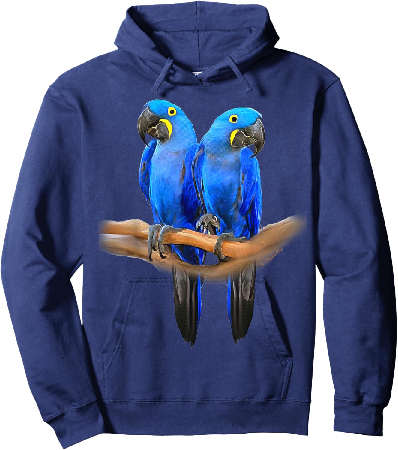 Hyacinth Macaw Pair Hoodie - Hoodie | Navy