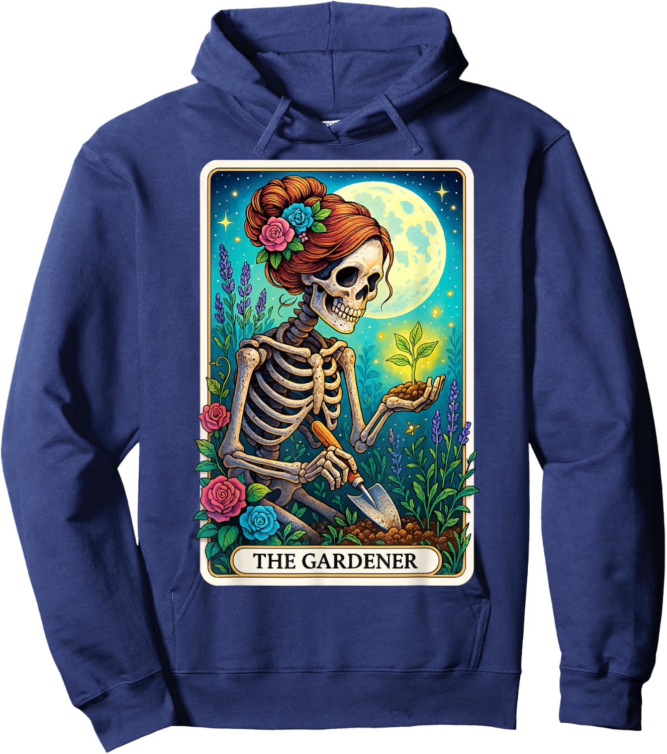 The Gardener Tarot Card Hoodie - Hoodie | Navy