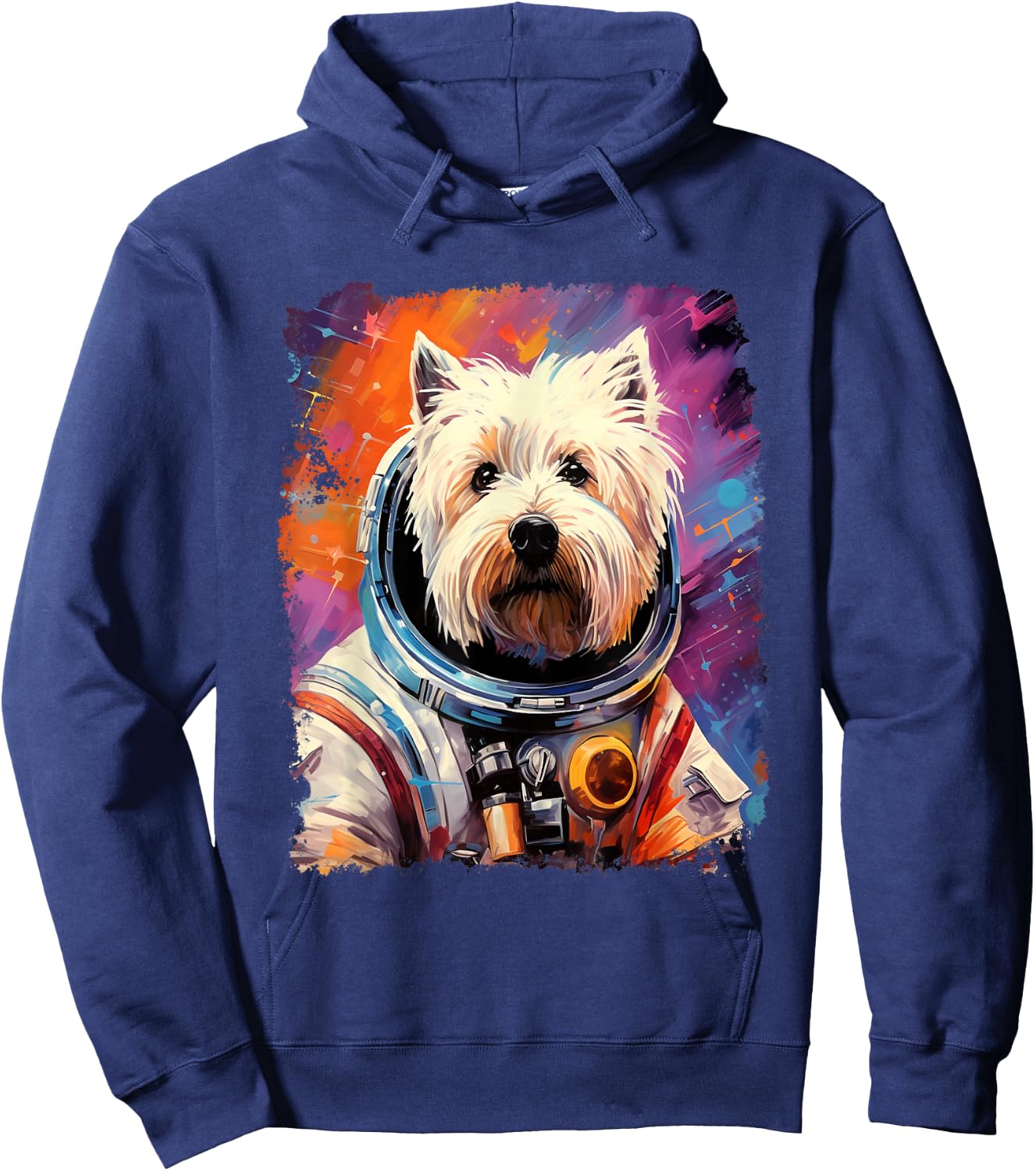 Westie Dog West Highland White Terrier Space Hoodie - Hoodie | Navy