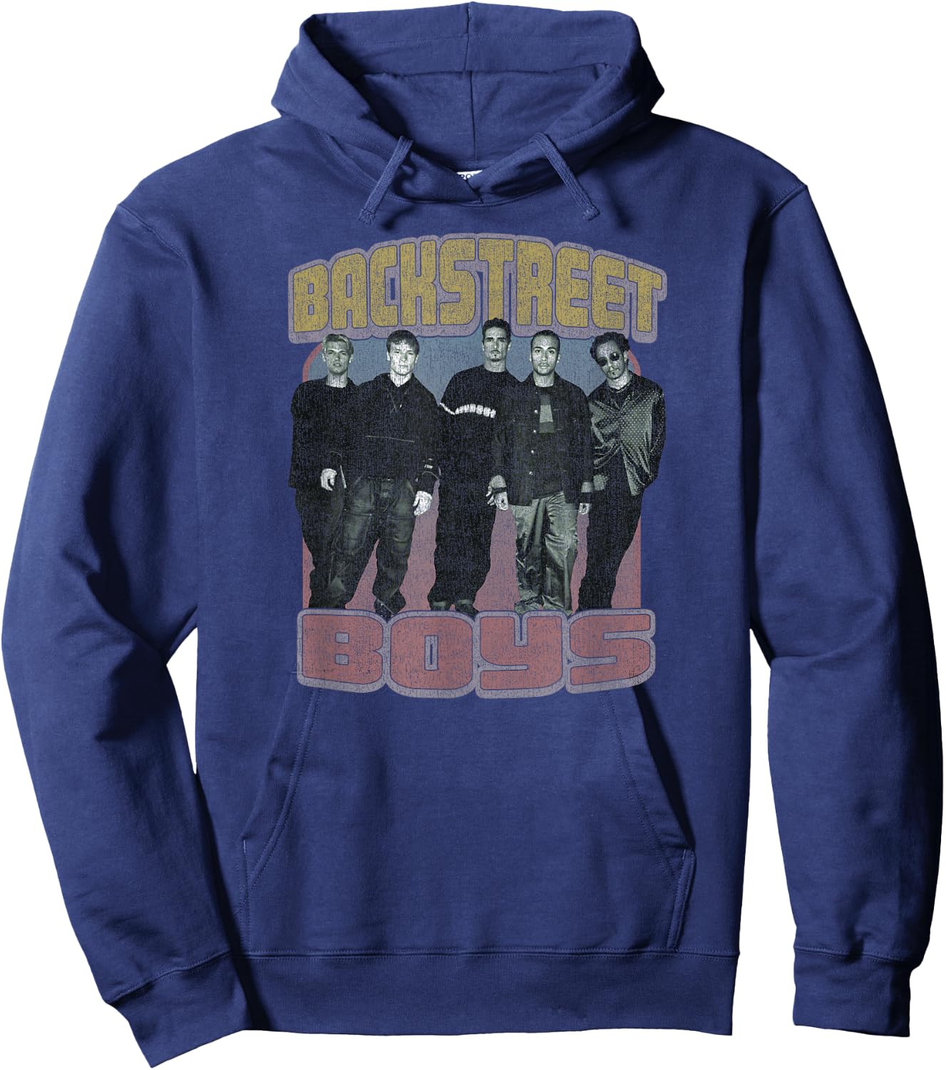 Backstreet Boys Distressed Group Photo Hoodie - Hoodie | Navy