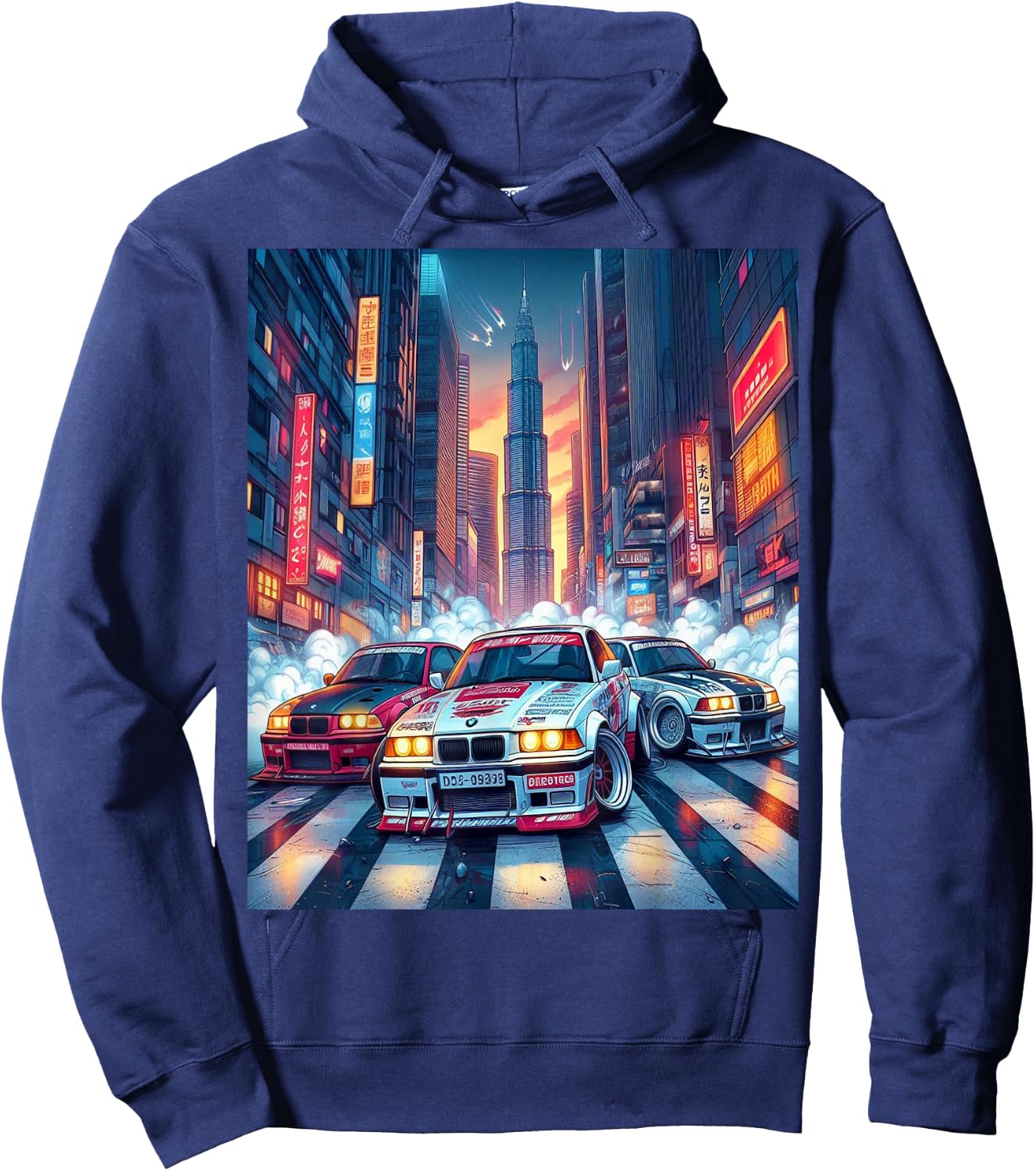 3 E36 in town drift Hoodie - Hoodie | Navy