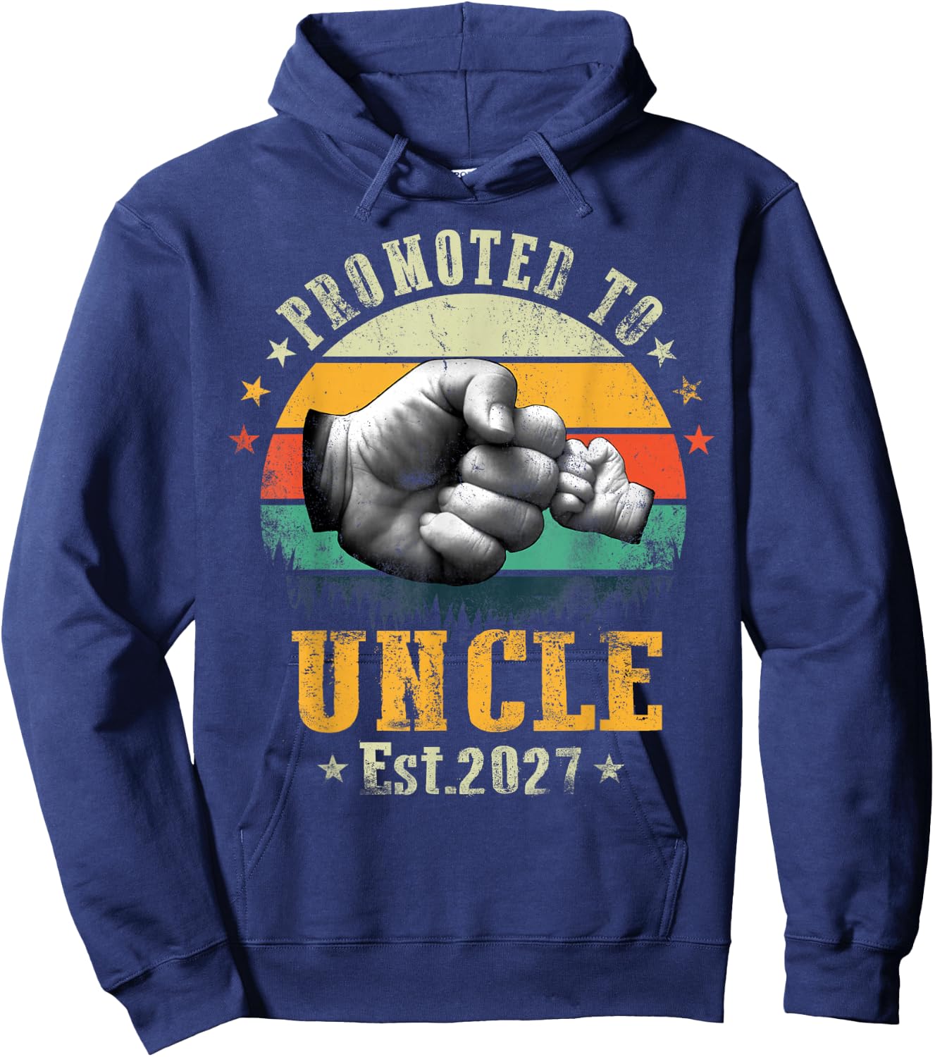 Soon to Be Uncle New Dad Promoted to Uncle 2027 Hoodie - Hoodie | Navy