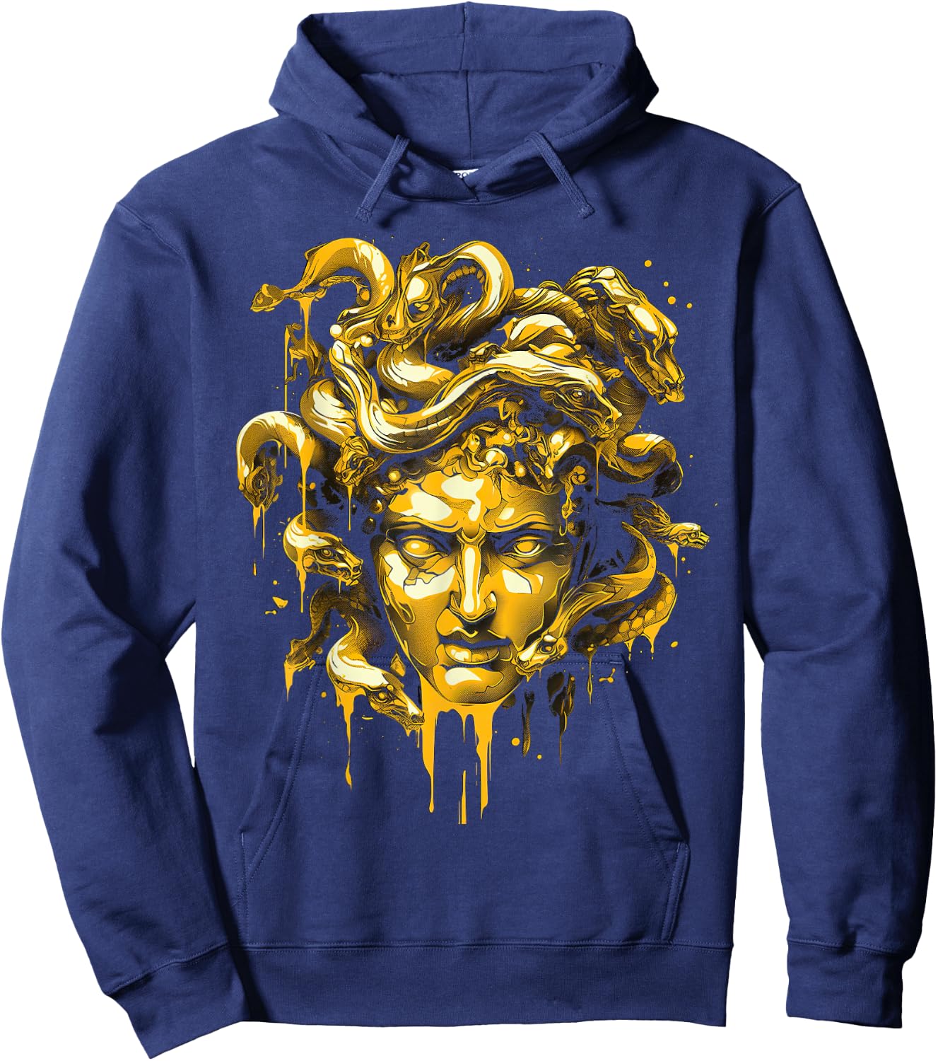 Medusa Head Greek Mythology Ancient Snake Hair Hoodie - Hoodie | Navy