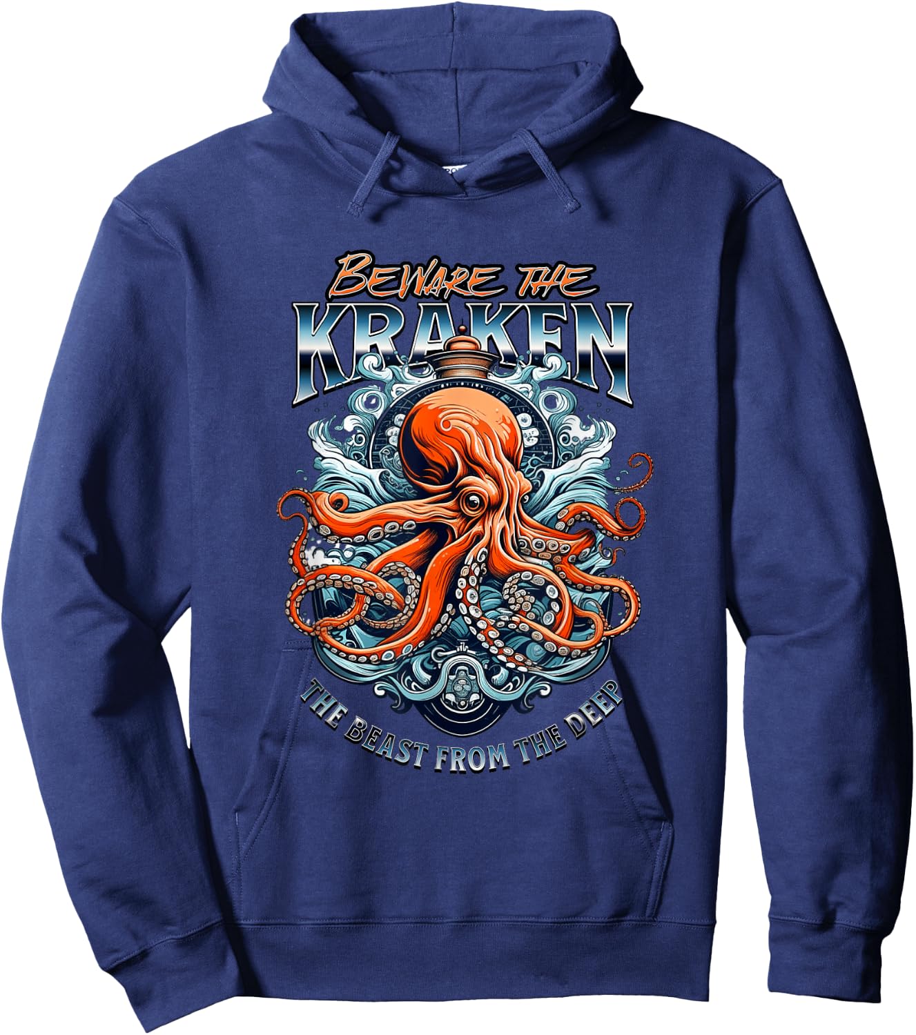 Beware the Kraken Hoodie - Hoodie | Navy