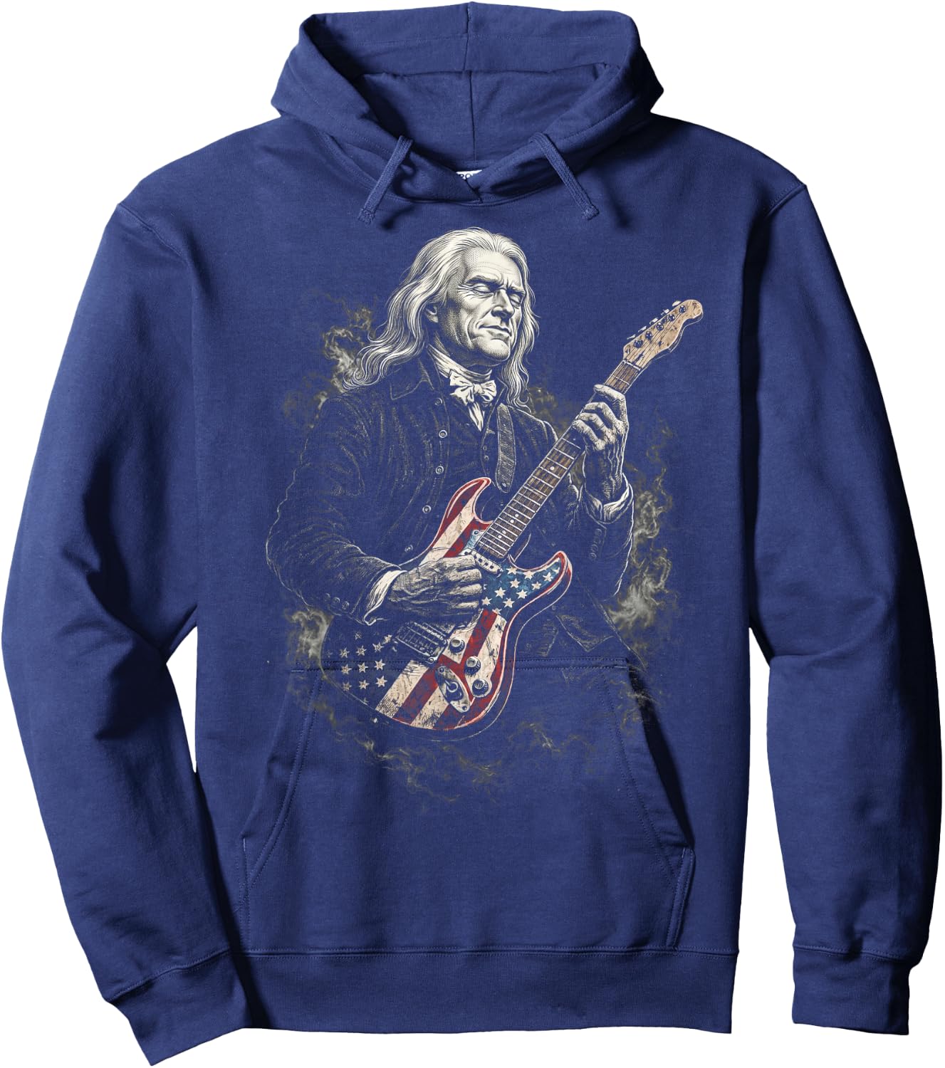 Thomas Jefferson Guitar Hoodie - Hoodie | Navy