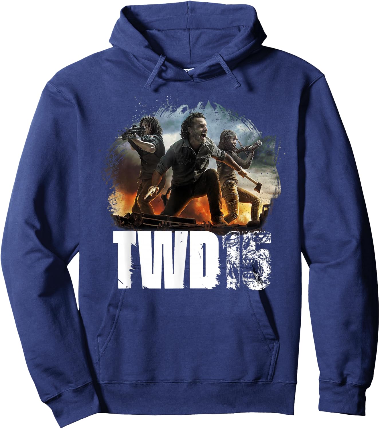 The Walking Dead Group Action Pose Hoodie - Hoodie | Navy
