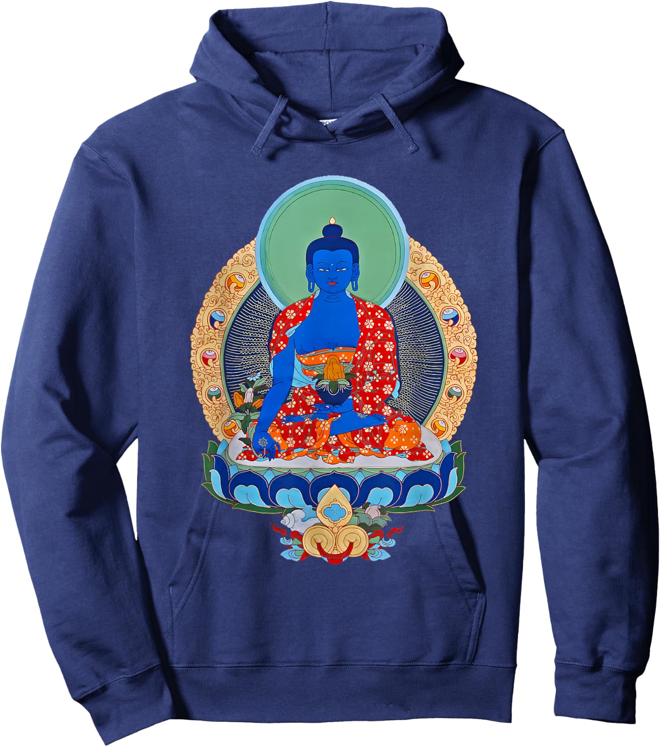 Vajrayana Tibetan Medicine Buddha Hoodie - Hoodie | Navy