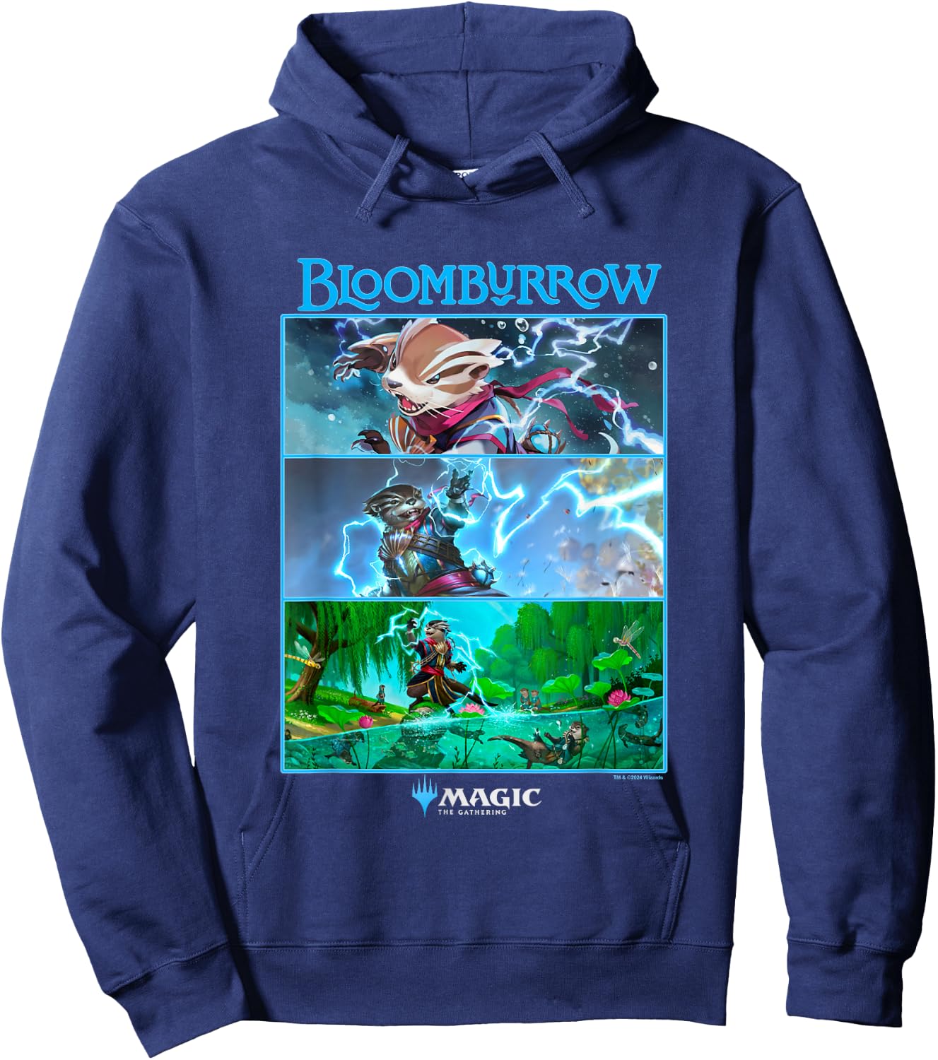 Magic: The Gathering Bloomburrow Panels , black Hoodie - Hoodie | Navy