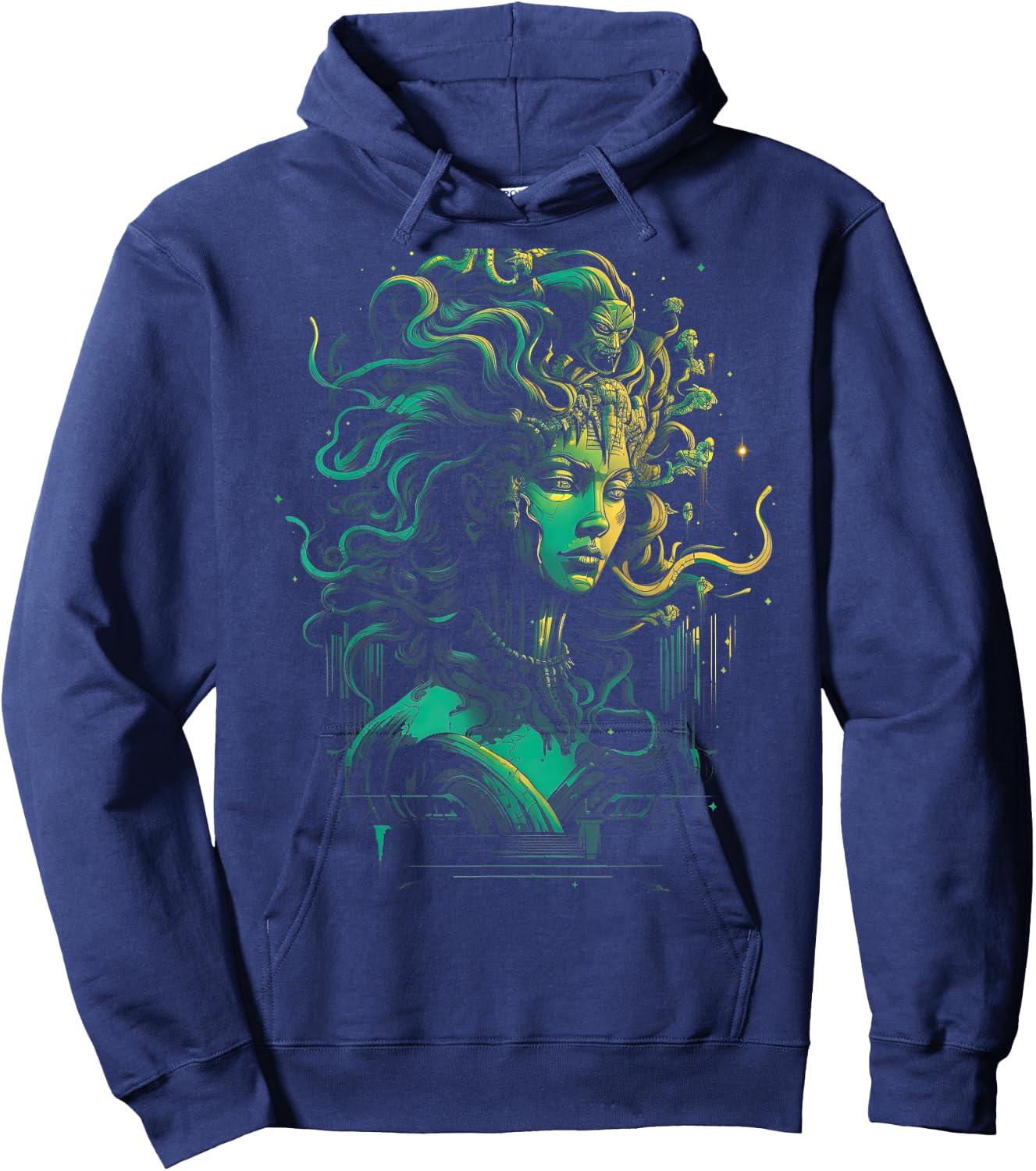 Medusa Snakes Monster Petrification Ancient Hoodie - Hoodie | Navy