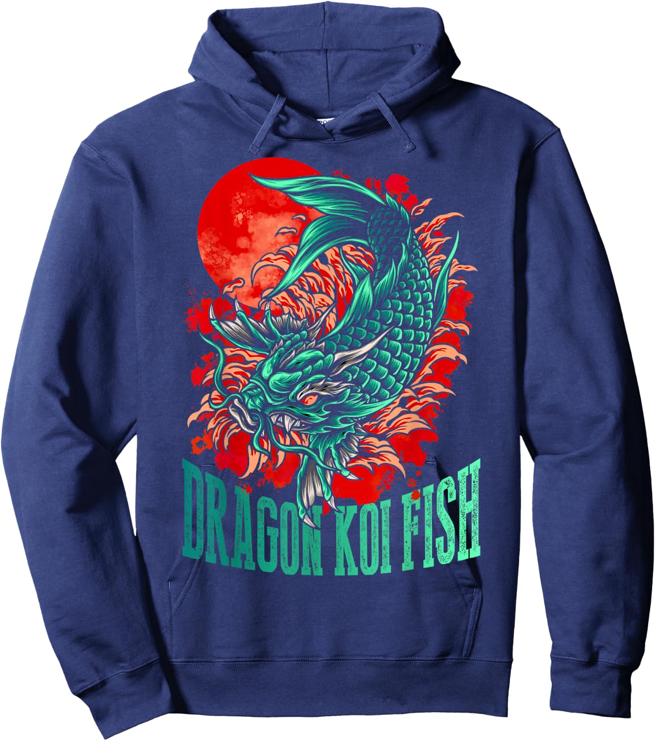 Dragon Koi Fish Hoodie - Hoodie | Navy