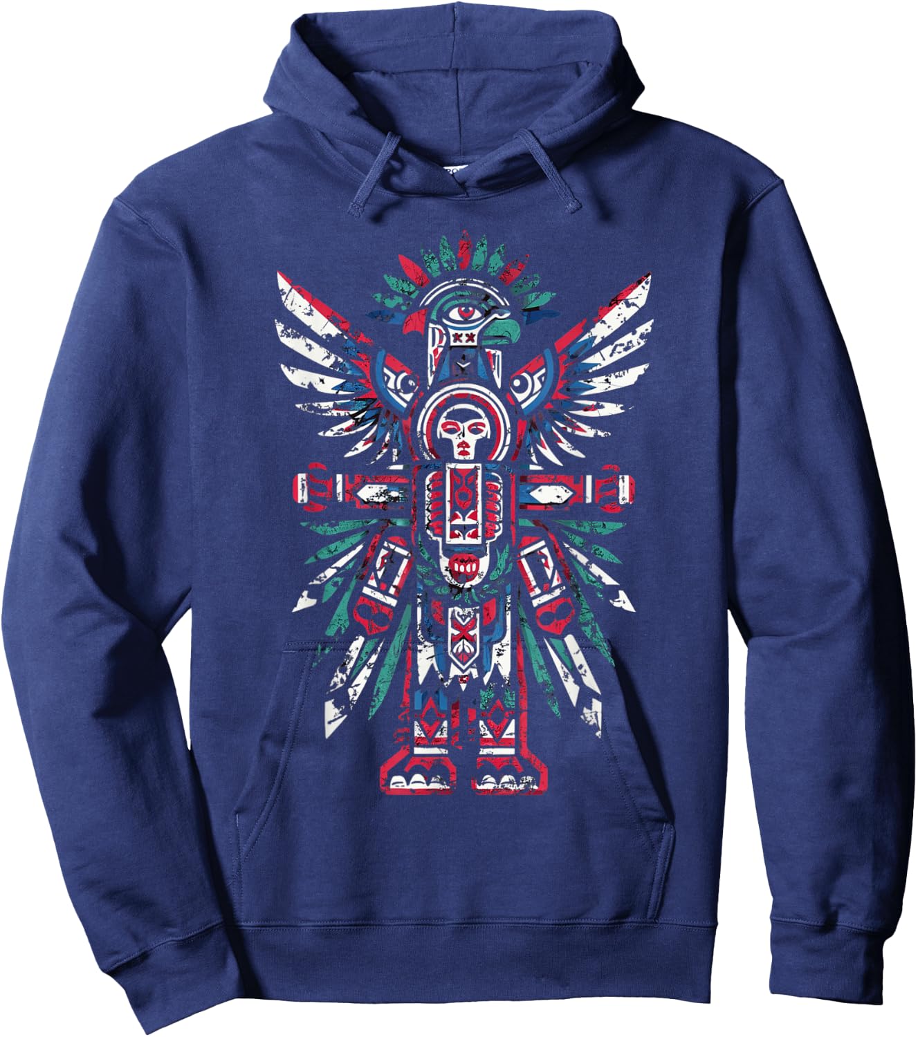 Alaska, Raven Haida Tribal Art, Native American Hoodie - Hoodie | Navy