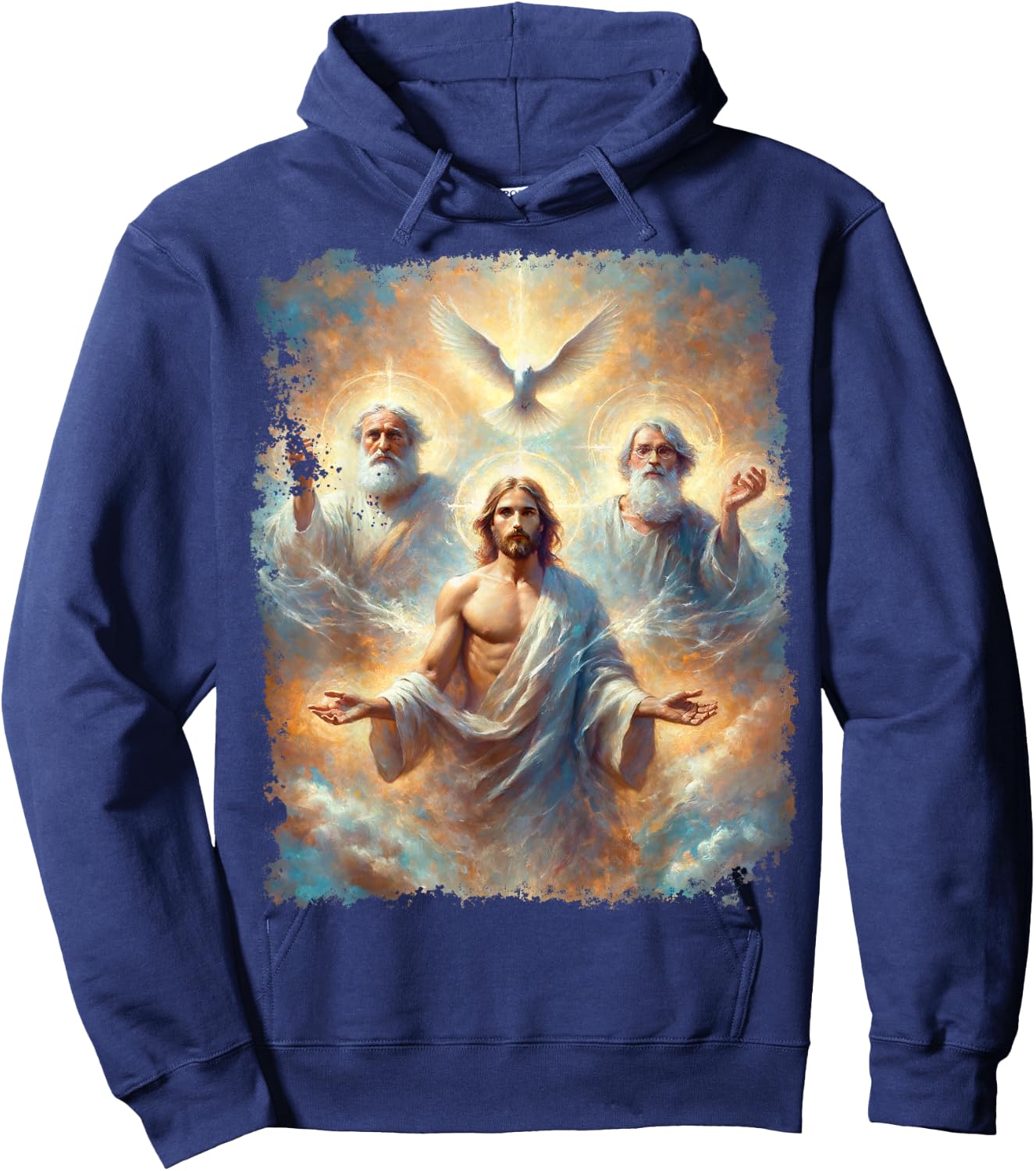 Jesus God The Father Holy Spirit Hoodie - Hoodie | Navy