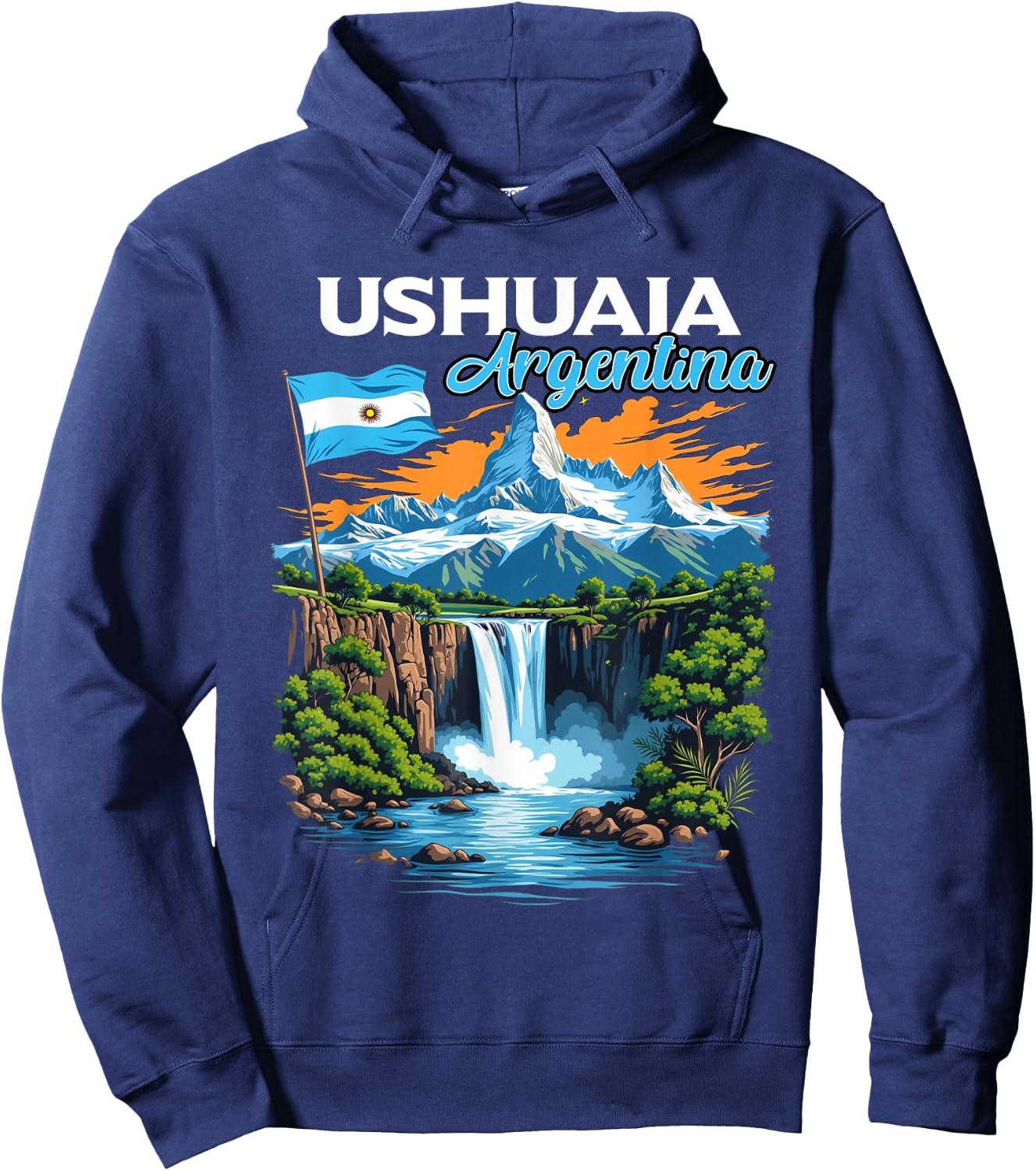 Ushuaia Argentina Souvenir Travel Vacation Hoodie - Hoodie | Navy
