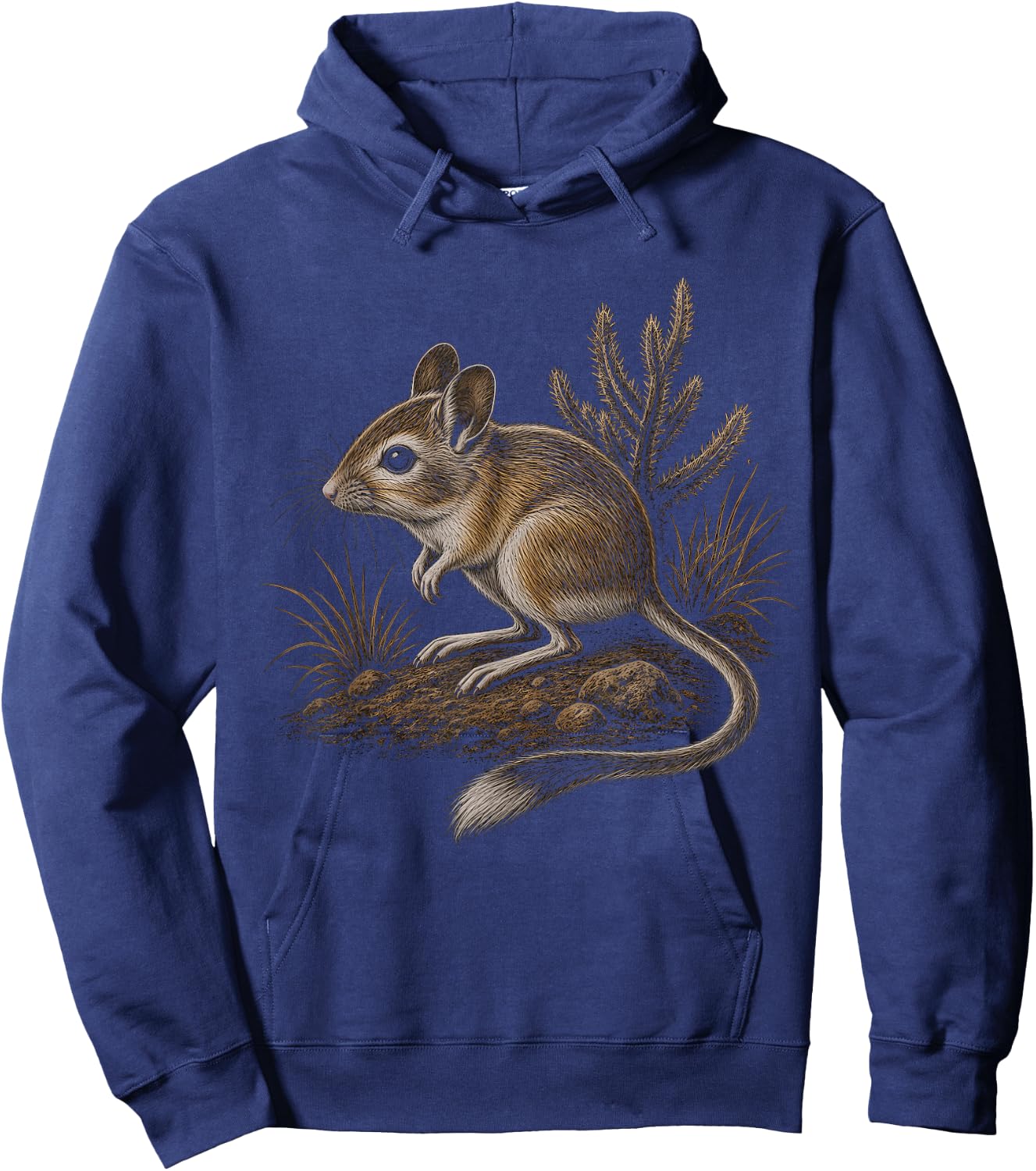 Kangaroo Rat Graphic Artwork Design Hoodie - Hoodie | Navy