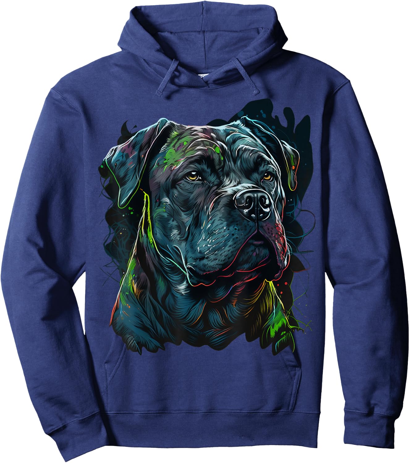 Cute Cane Corso Dog on Cane Corso Lover Hoodie - Hoodie | Navy