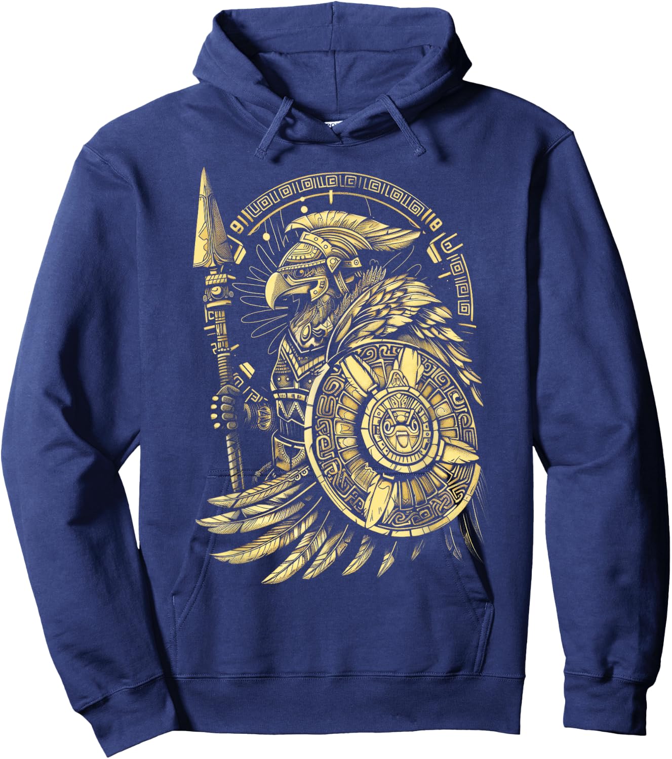 Aztec Warrior Eagle Knight Armor Aztec warrior Hoodie - Hoodie | Navy
