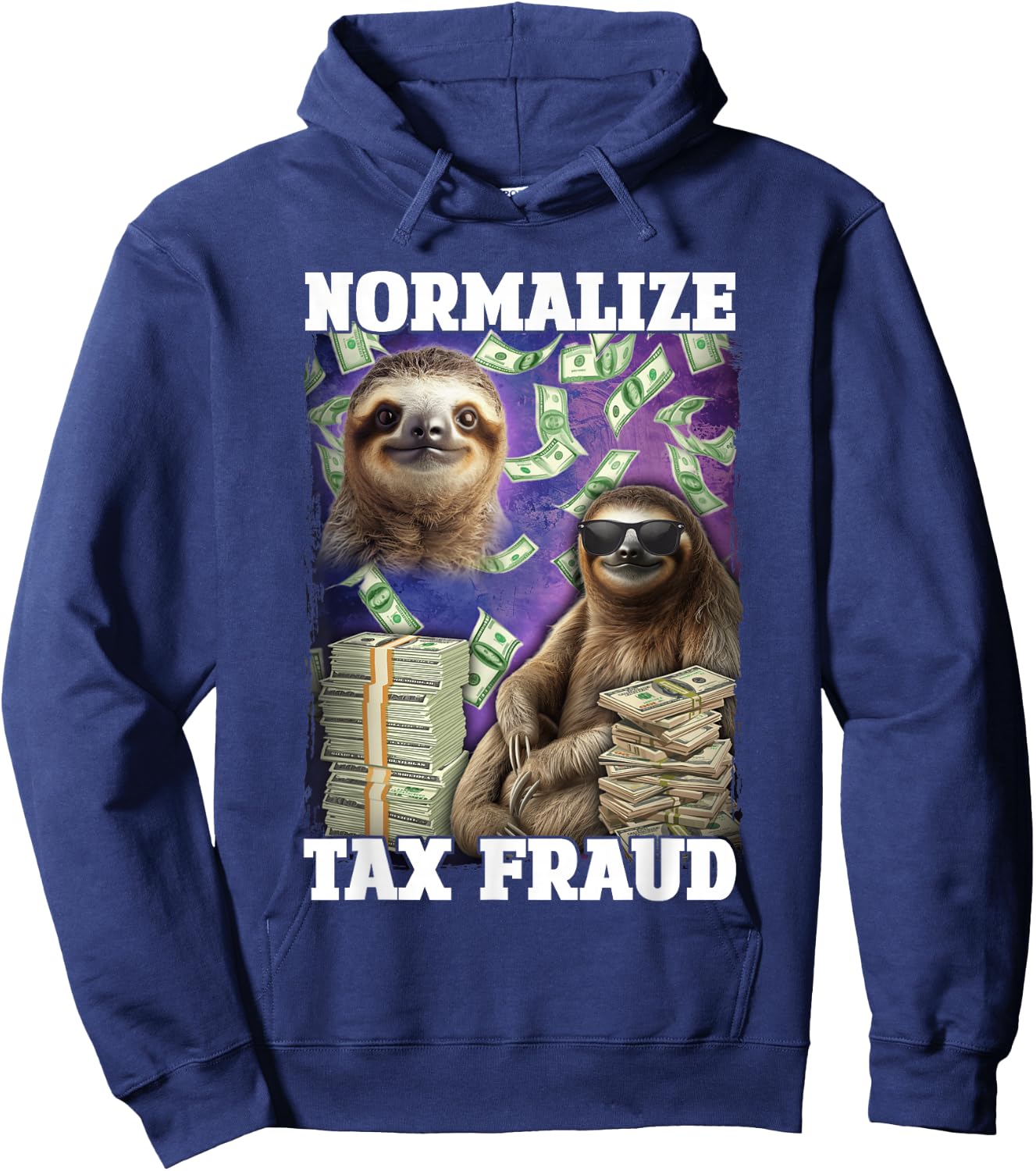 Normalize Tax Fraud Hoodie - Hoodie | Navy