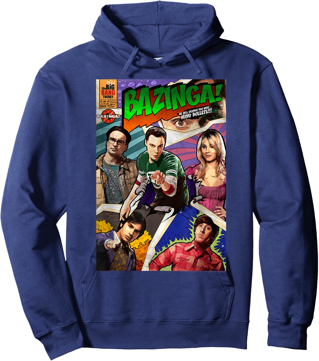The Big Bang Theory Bazinga Hoodie - Hoodie | Navy