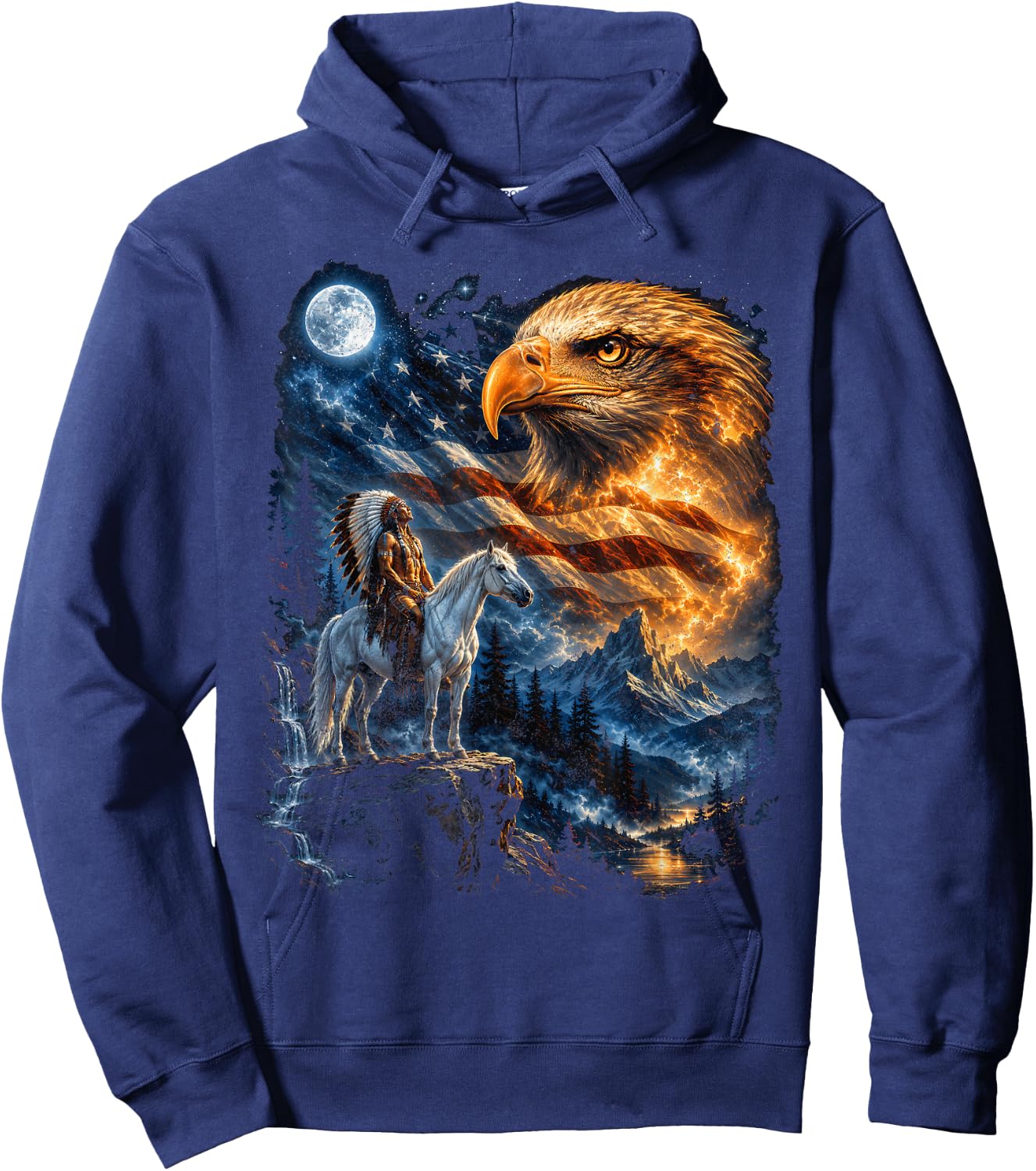 Native American Fourth of July Hoodie - Hoodie | Navy