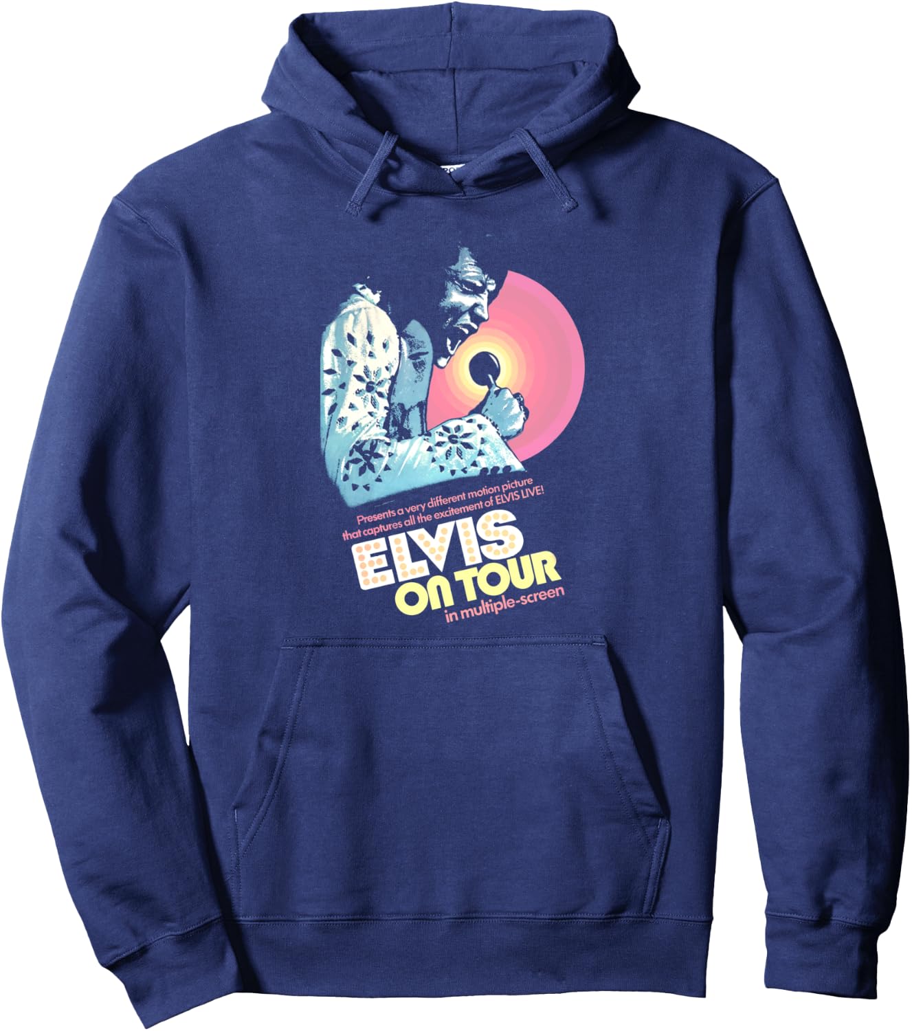 Elvis Presley On Tour Hoodie - Hoodie | Navy