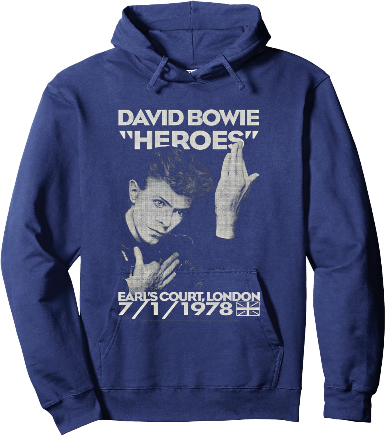 David Bowie - Earl's Short , Black, S Hoodie - Hoodie | Navy