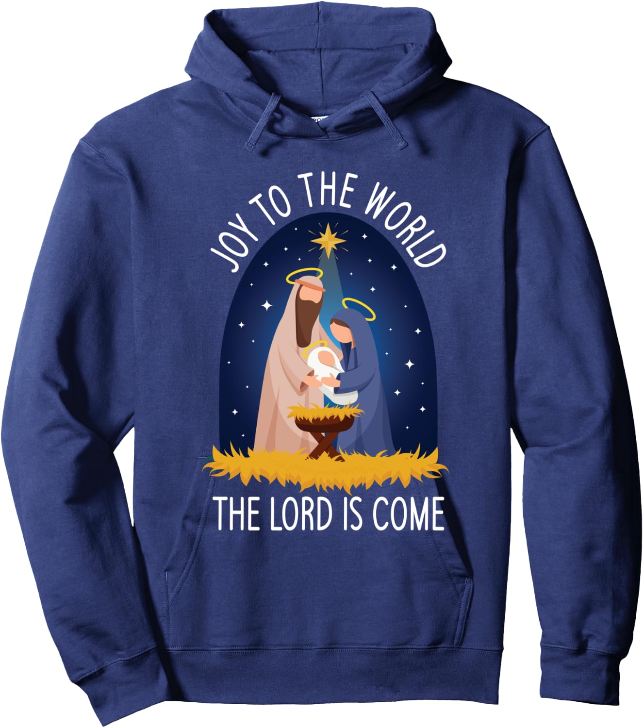 Joy to the World - Christmas Nativity Hoodie - Hoodie | Navy