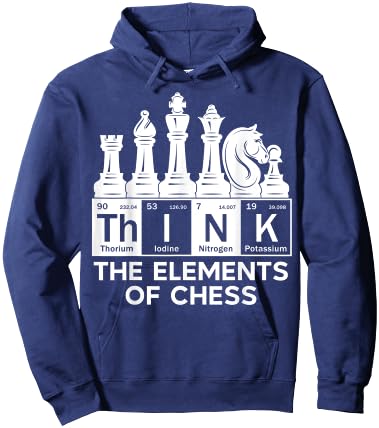 Chess Think in Periodic Table Elements Hoodie - Hoodie | Navy