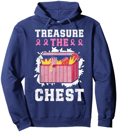 Treasure The Chest Breast Cancer Hoodie - Hoodie | Navy