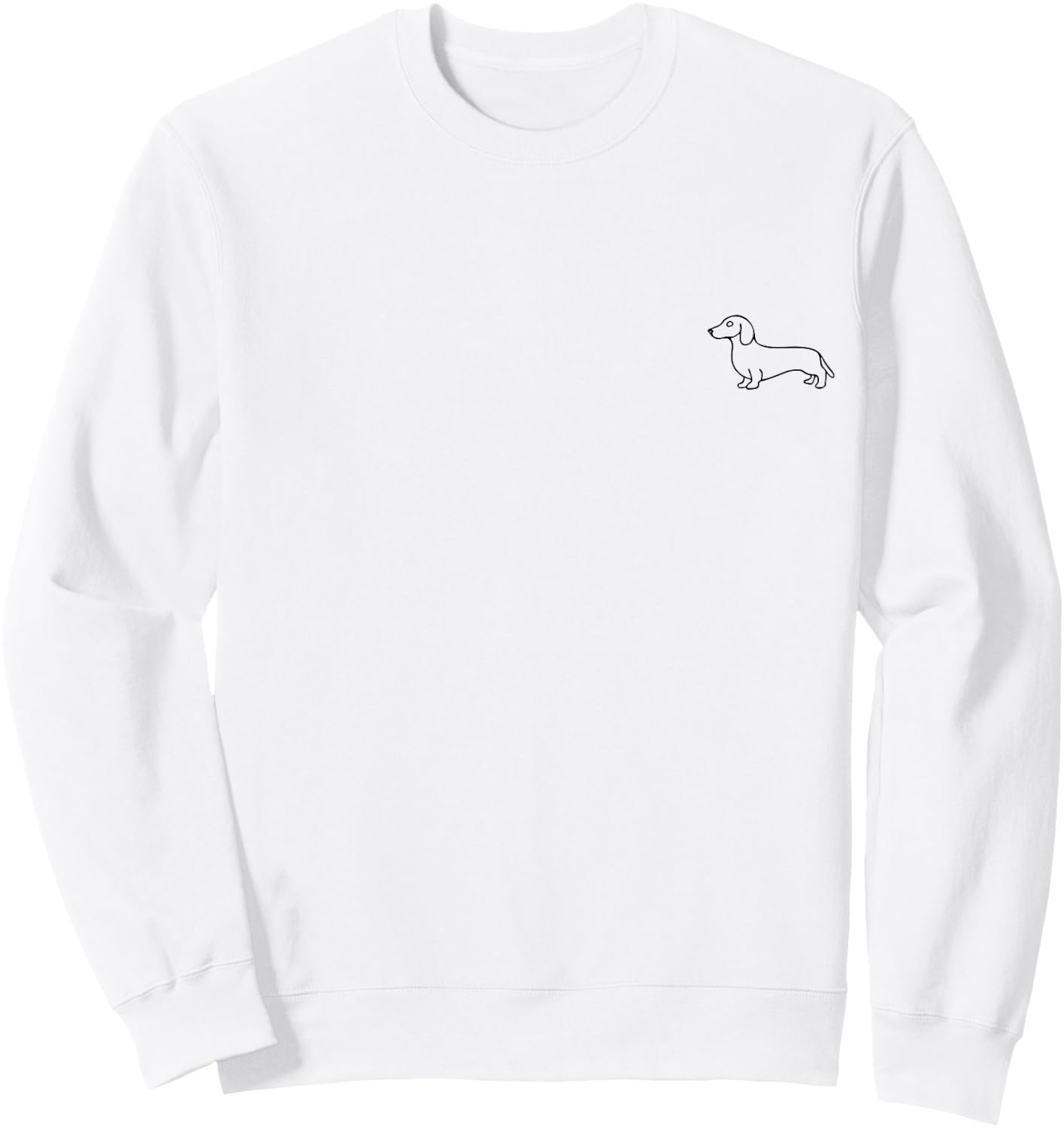 Dachshund Minimalism , White Sweatshirt - Sweatshirt | White