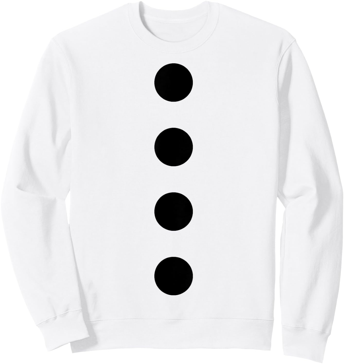 Snowman Costume Black Dots Stones Women Kids Men's Sweatshirt - Sweatshirt | White
