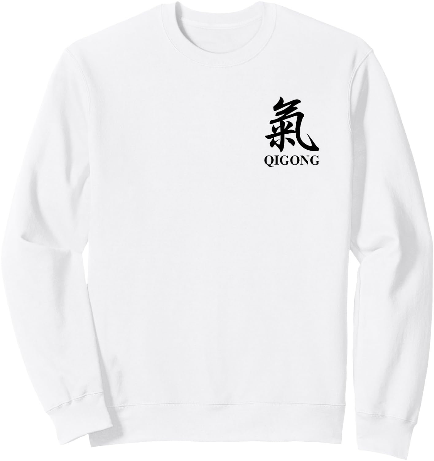 "Qi" Tai Chi Qigong Chinese Martial Art Sweatshirt - Sweatshirt | White