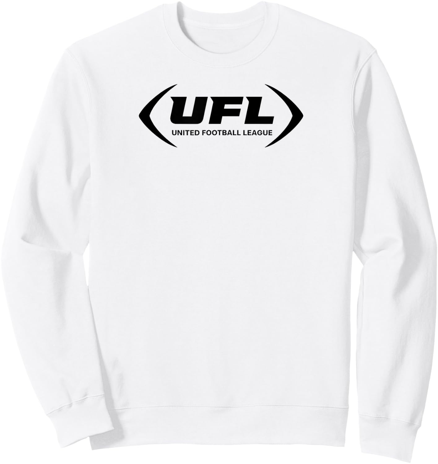 UFL Logo (Gray) - United Football League Sweatshirt - Sweatshirt | White