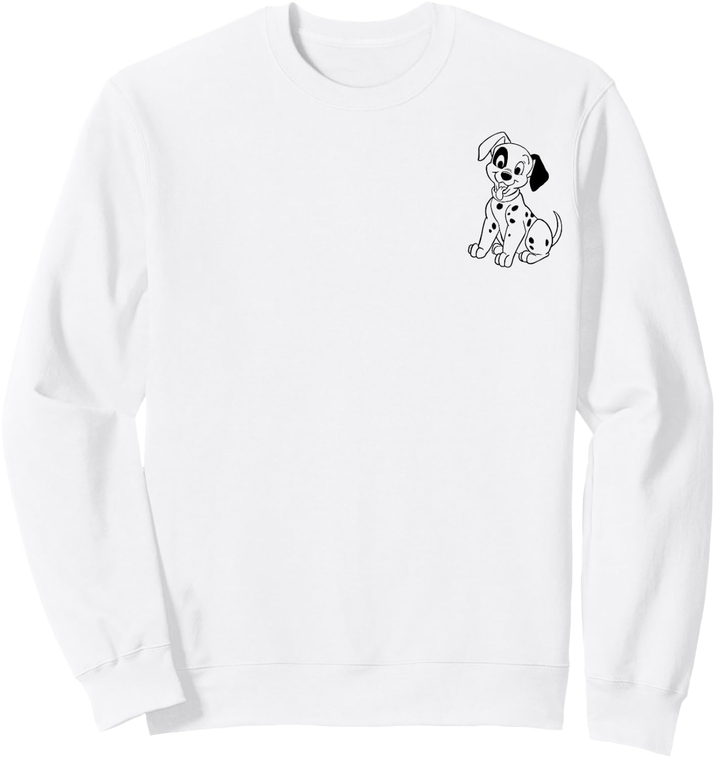 Disney 101 Dalmatians Patch Left Chest , white, S Sweatshirt - Sweatshirt | White