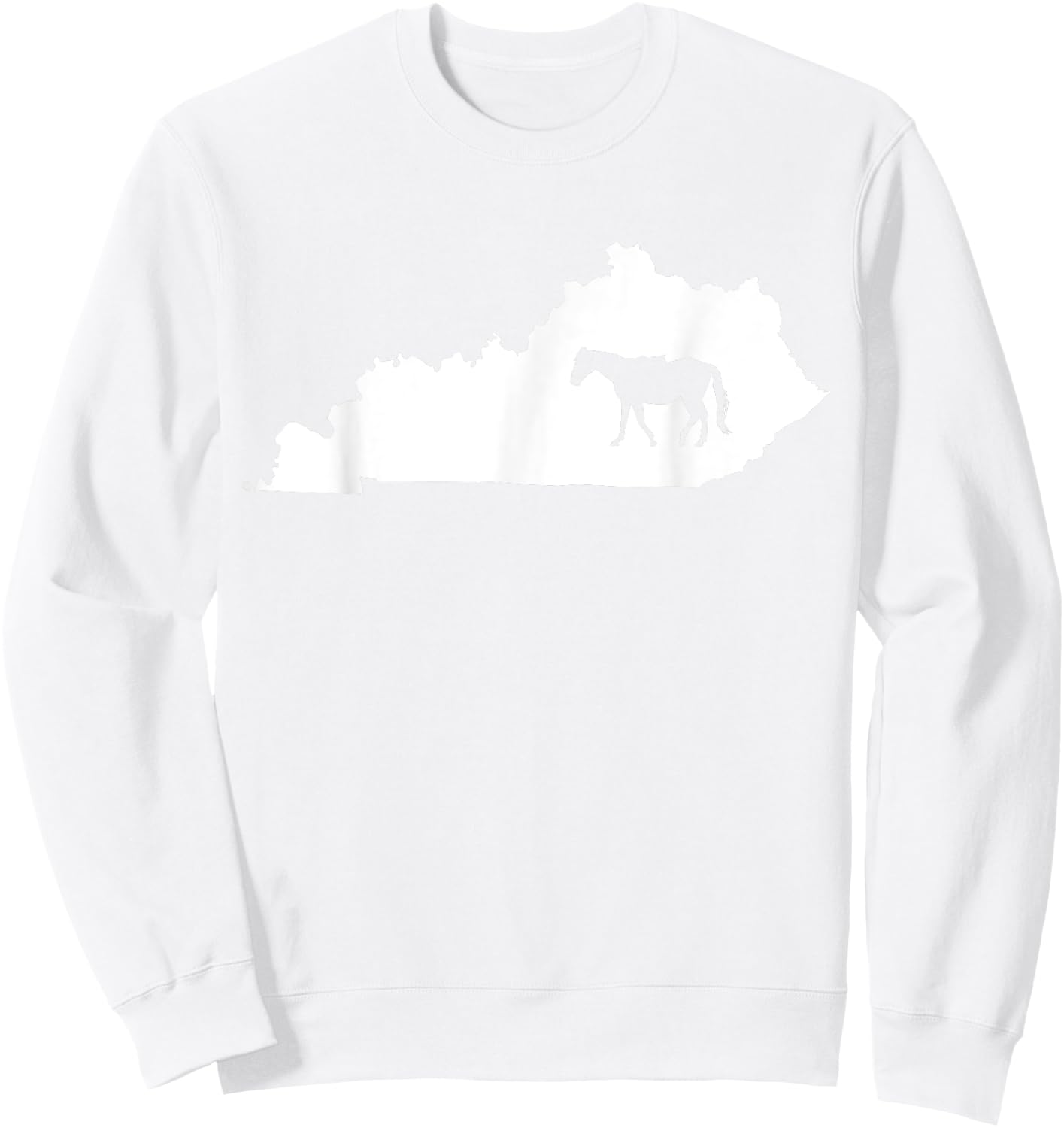 Kentucky Horse Map - Gift Men and Kids Sweatshirt - Sweatshirt | White