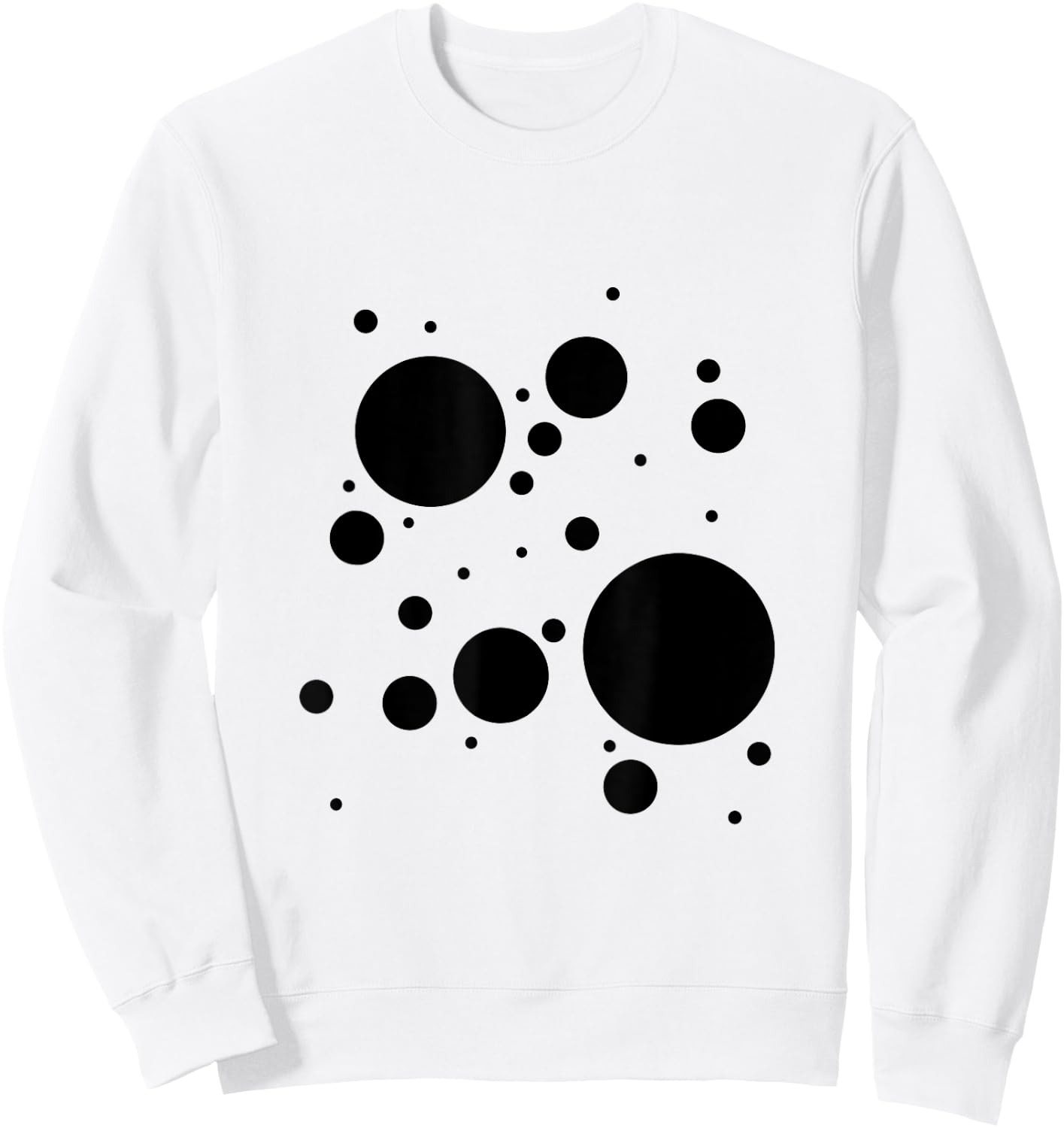 Happy Dot Day Fun Abstract Black White Polka Dot Dalmatian Sweatshirt - Sweatshirt | White