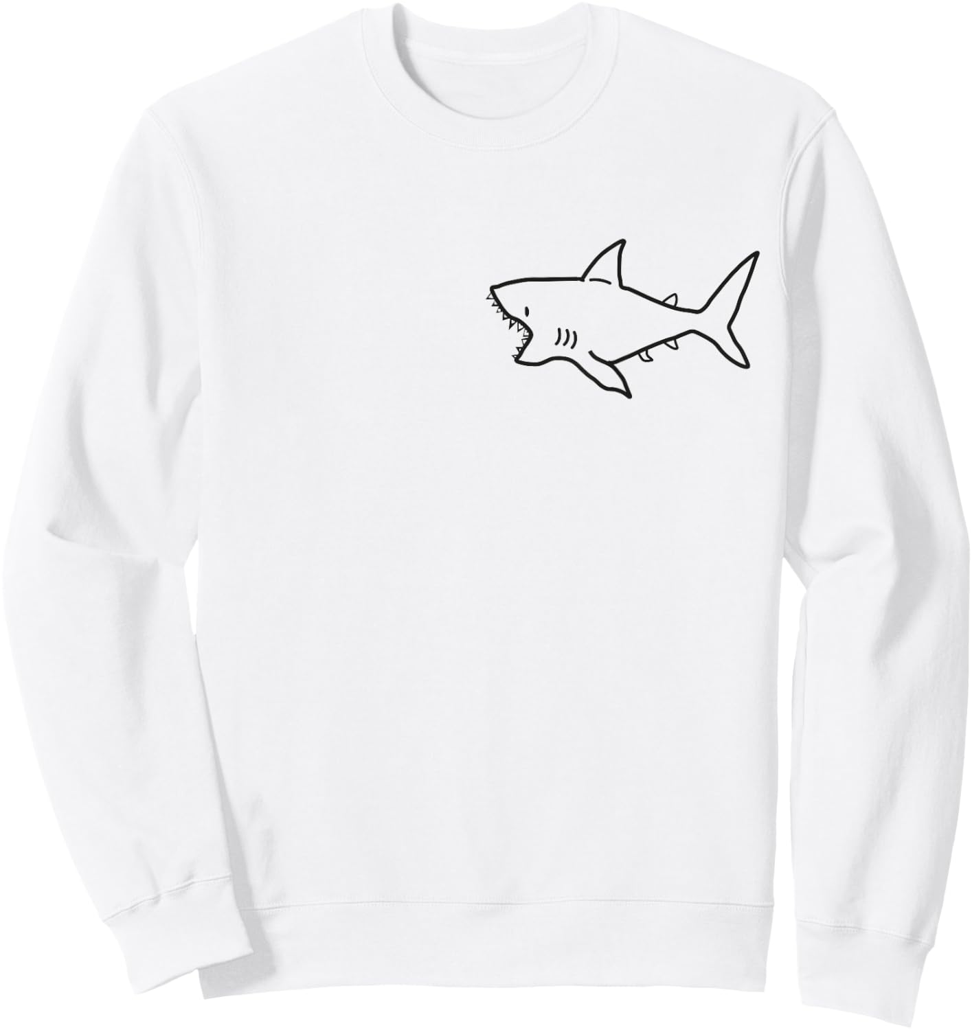 Funny cute Shark Pocket For ocean and sharks lovers Sweatshirt - Sweatshirt | White