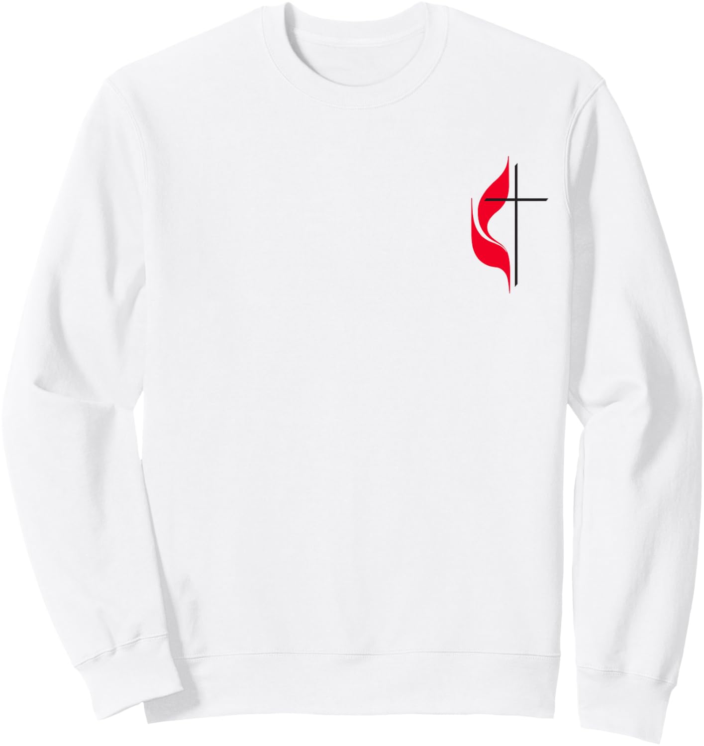 Methodist Cross Flag Christian Methodists Protestant Church Sweatshirt - Sweatshirt | White